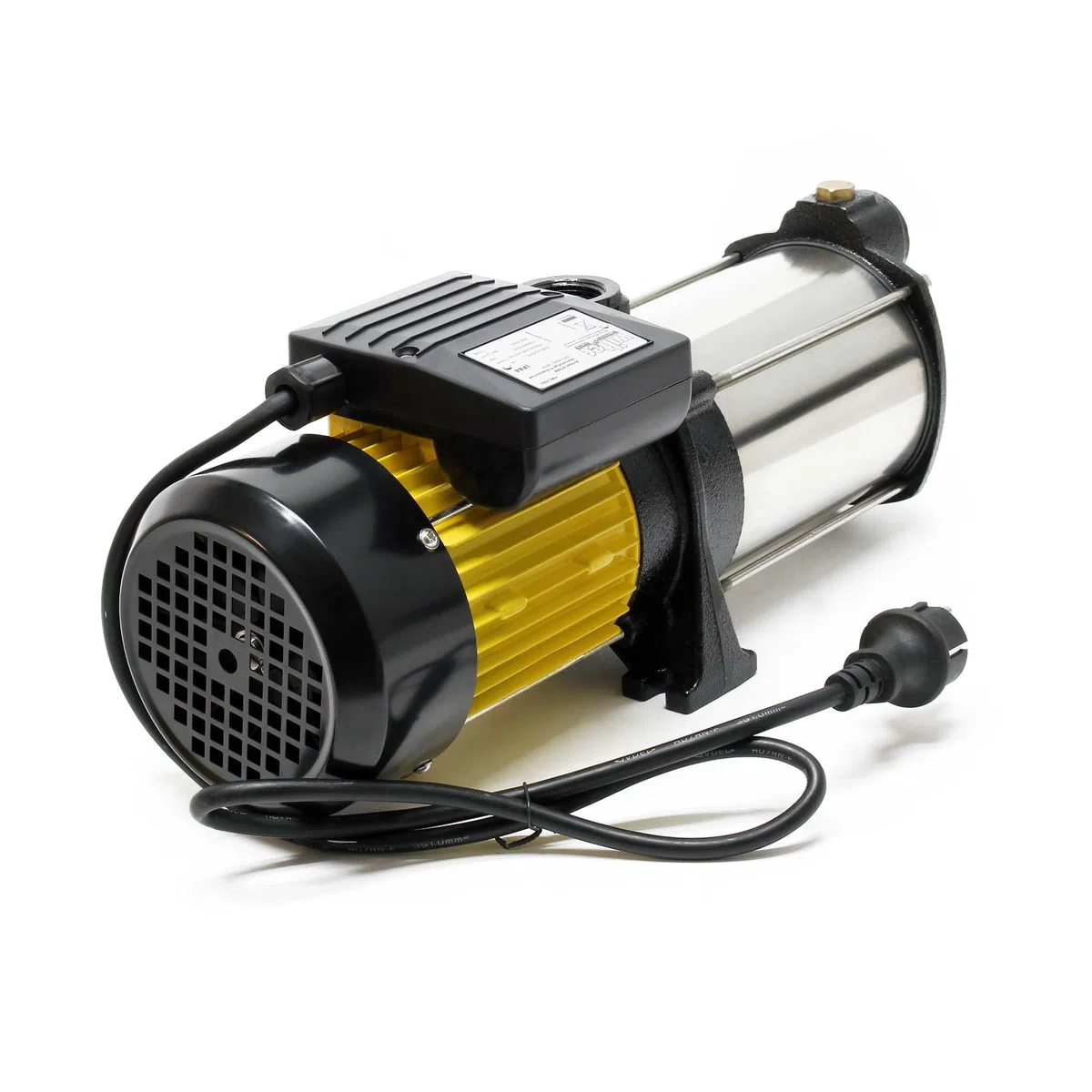 Wiltec Mehrstufige Kreiselpumpe 6600l/h 900W Förderhöhe 55m, Ansaughöhe 9m, 2850U/min, Wasserpumpe für Hauswasserwerke, Haus und Garten