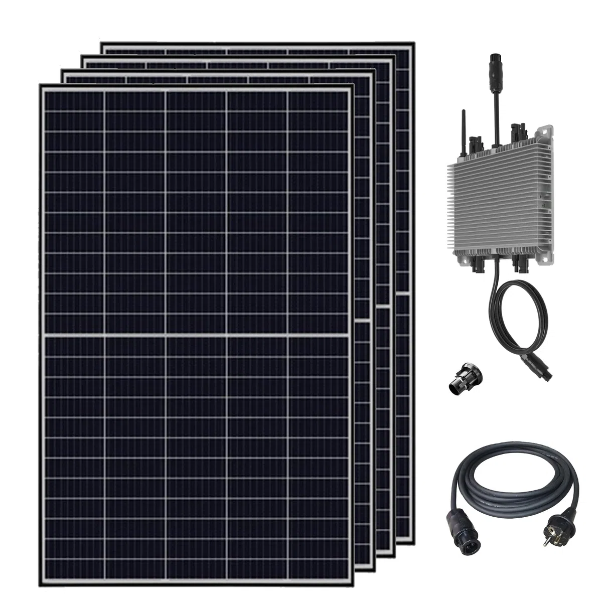 Balkonkraftwerk 2000W - Solaranlage Bifaziale Glas/Glas Paneele, WiFi Smarte PV Anlage Echtzeit-Überwachung via App mit WLAN
