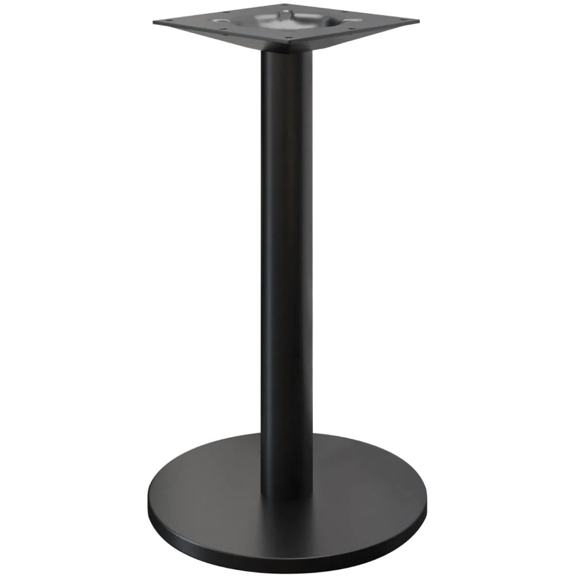 Nizza | Stehtischgestell | Schwarz | Fuß: Ø 45 cm | Säule: 7,6 x 105 cm
