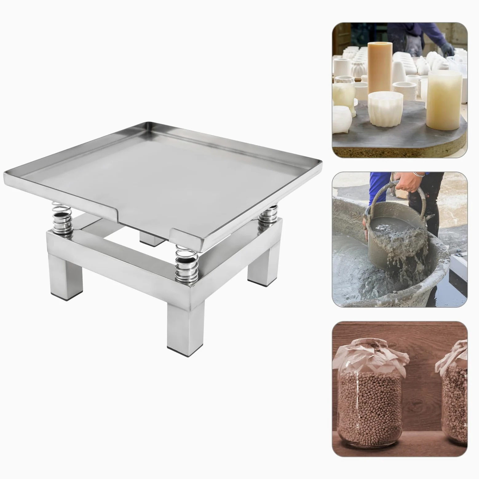 Betonrütteltisch für BAU und Labor 35x35cm Vibrationsplatte mit Vollkupfer Motor 50W Rütteltisch für Betonprüfung und Formfüllung mit hoher Vibrationseffizienz