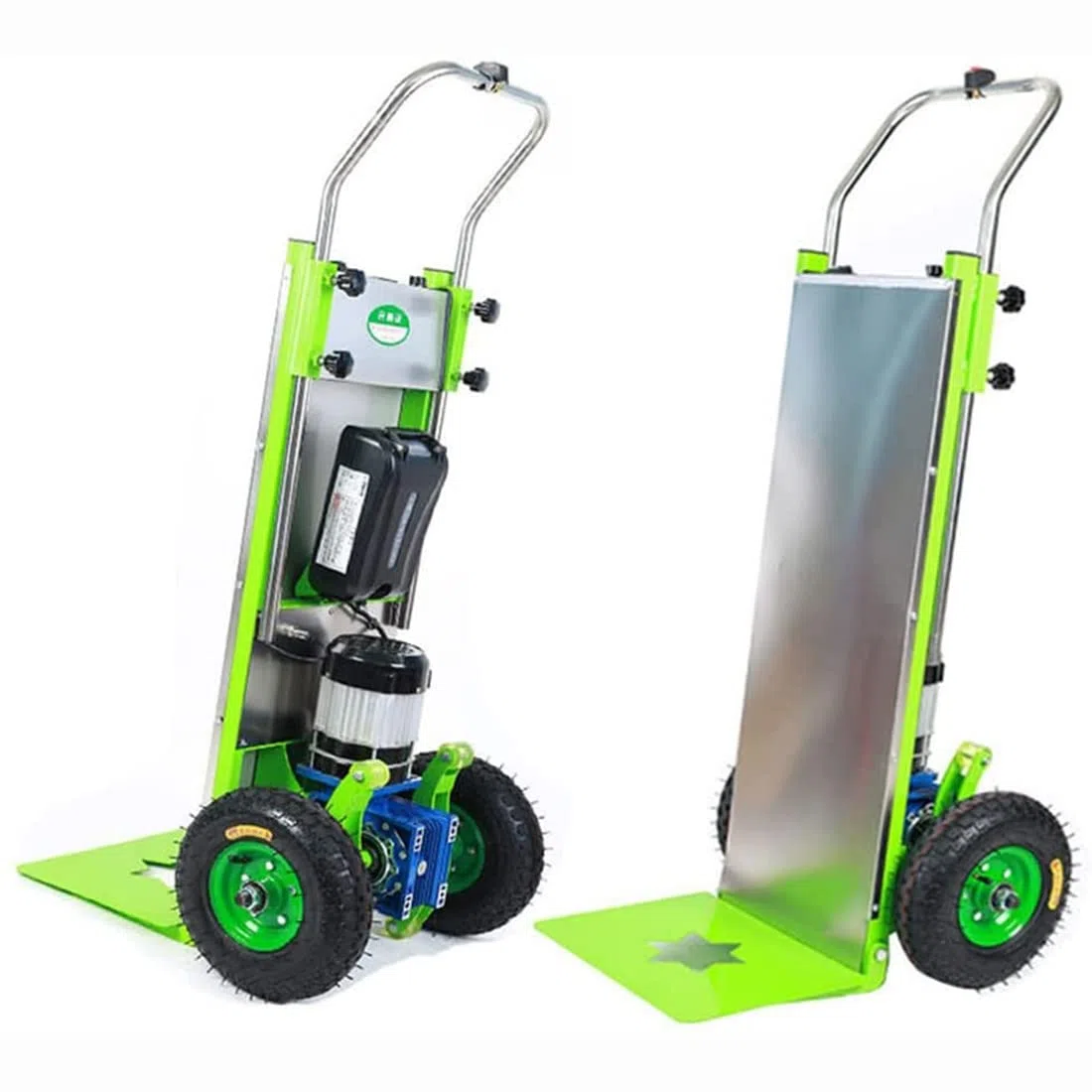 LEFAY Faltbarer Treppensteiger Sackkarre Elektrisch 200 kg Kapazität - Arbeitssparender Handwagen, Wagen Mit 800W Bürstenlosem Motor, Abnehmbarer Akku - Treppen Auf Und Ab