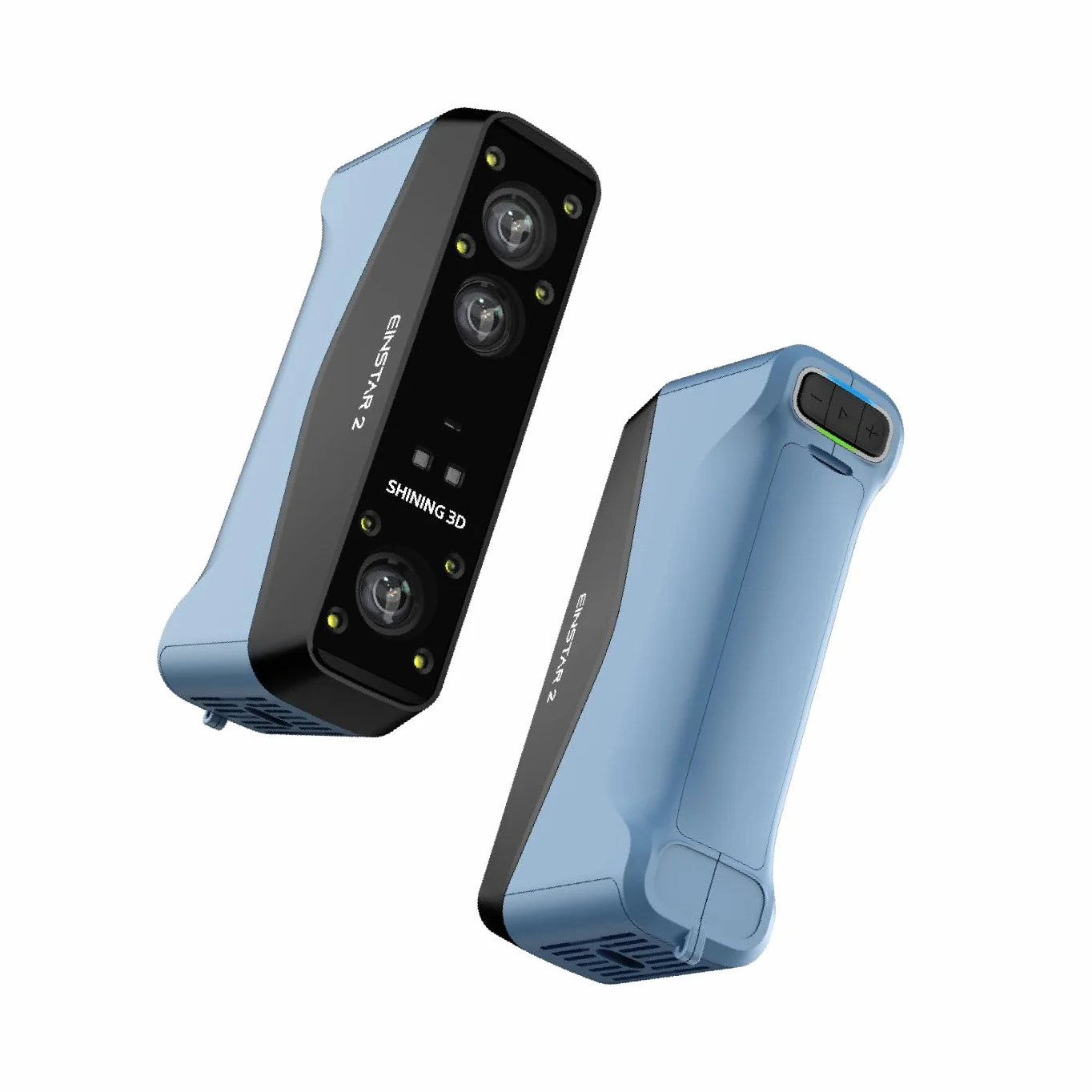EINSTAR 2 3D-Scanner für 3D-Druck, kabelloses Scannen mit Wi-Fi 6, 17 parallele Blaulaserlinien + VCSEL-Infrarotlicht, bis zu 90 FPS Hochgeschwindigkeits-Scannen, Vollfarbe