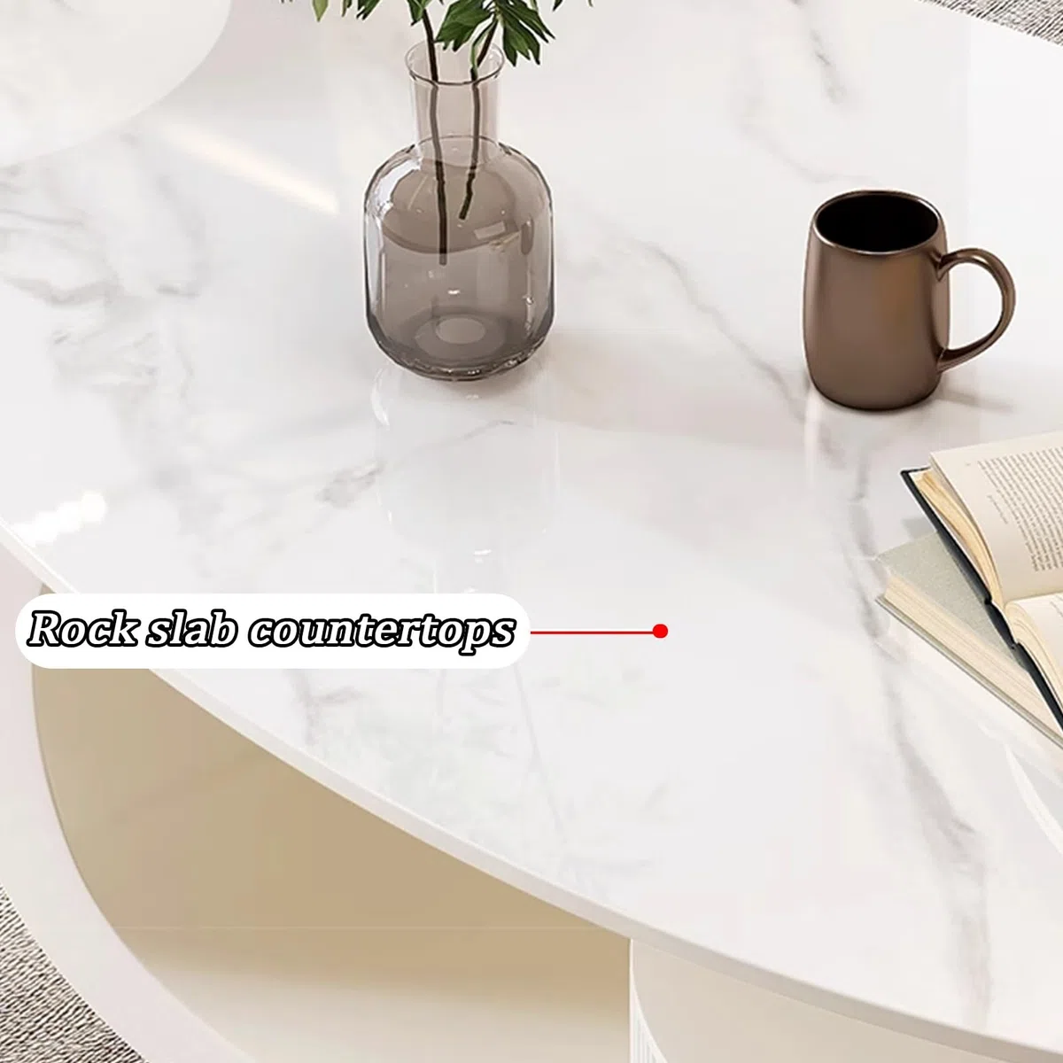 Ineinander stapelbares Couchtisch-Set, mit Schubladen, in Zwei Ausführungen erhältlich, bodenstehendes Design, halbmondförmiges Couchtisch-Set, 2 Stück, weiß (WeißA, 39 Zoll + 20 Zoll)