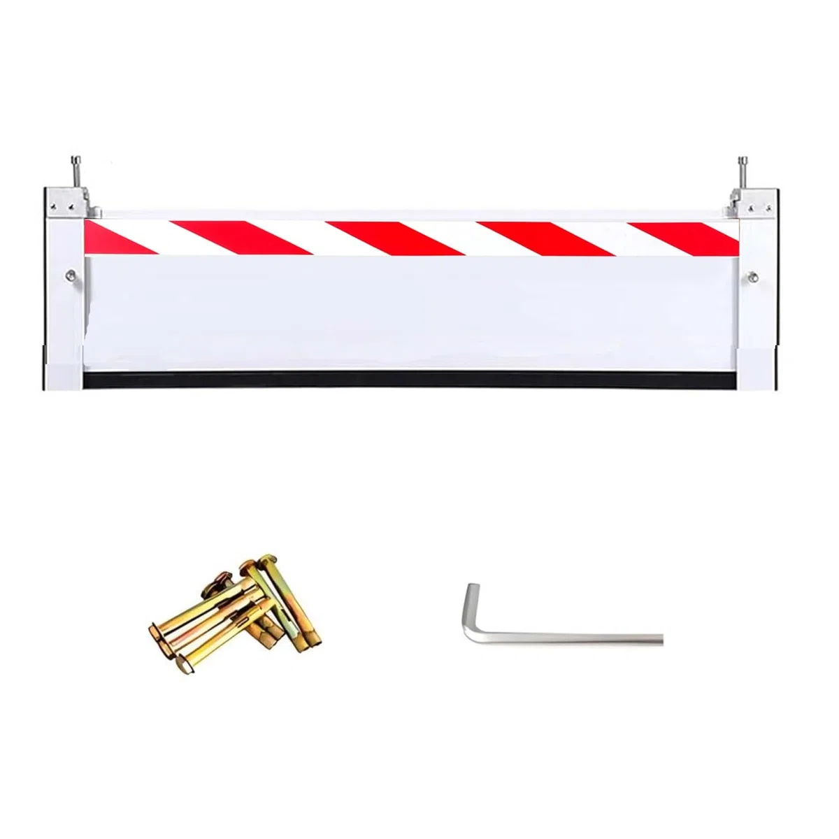 20cm High Hochwasserschutz Bei Türen Tragbar 77-297cm Long Absperrung Für Hochwasser Kellertüren Multifunktion Hochwasserschutz Für Unterführungen Fabrik Garage(107 * 20cm)