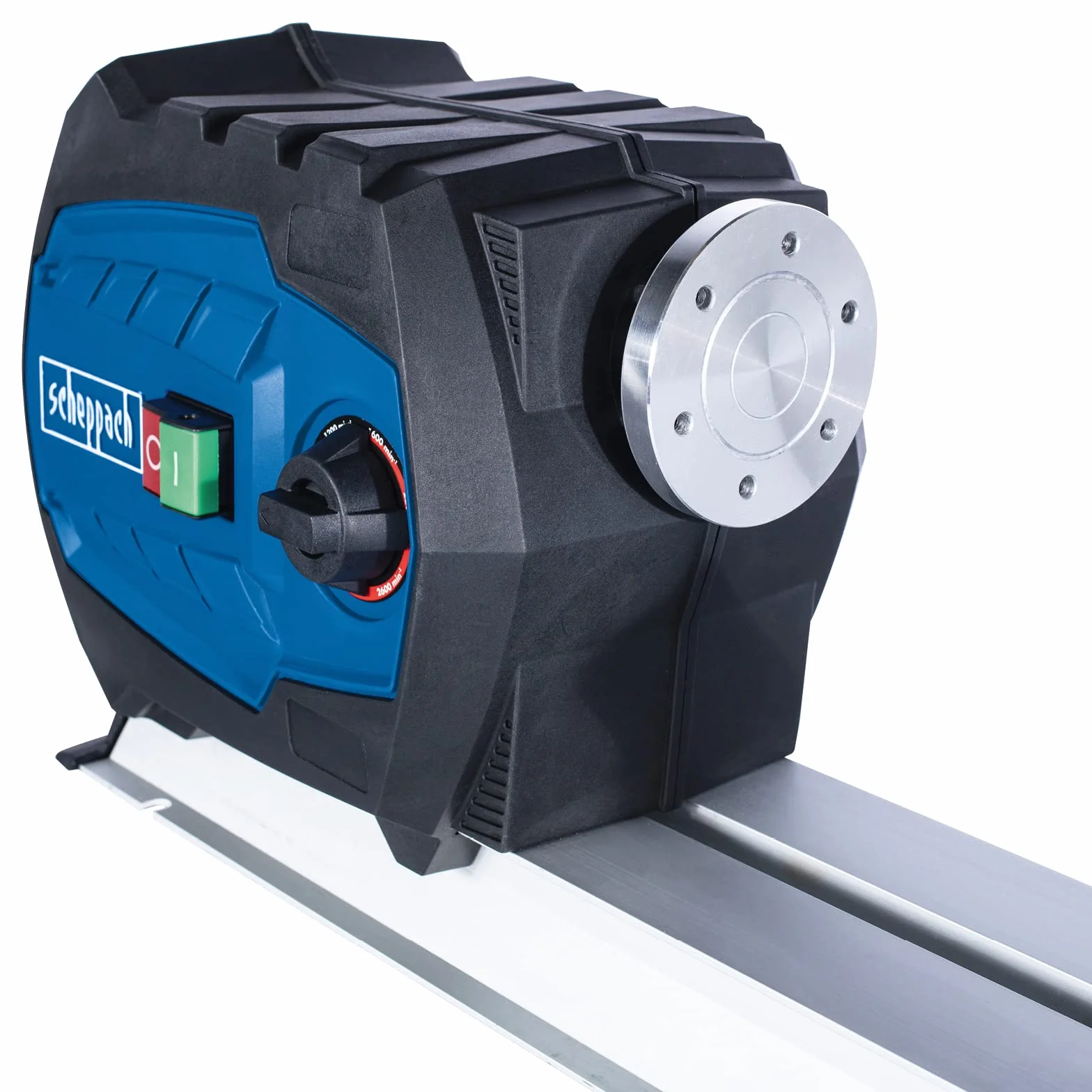 Scheppach DM600VARIO Drechselbank Drechselmaschine | 550W Leistung | stufenlose Geschwindigkeit - variable Drehzahl von 800–3000 Umdrehungen | Werkstück max. 60 x 25 cm inkl. Planscheibe