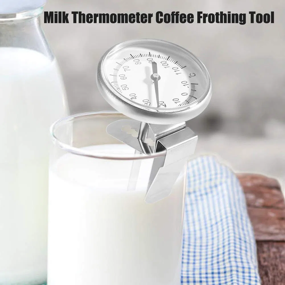 Instand Read Thermometer, 5,1 cm Zifferblatt, ideal für Kaffeegetränke, Schokoladen-Milchschaum