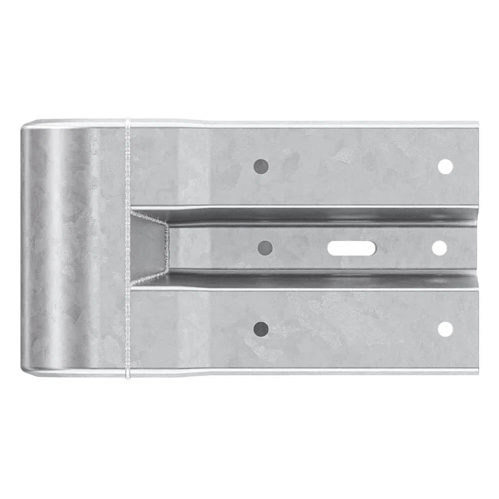Kopfstück links für Schutzplanken aus Stahl mit B-Profil, 55 cm aus Stahl, Art.-Nr. 35693 | Leitplanke | Stahlschutzplanke