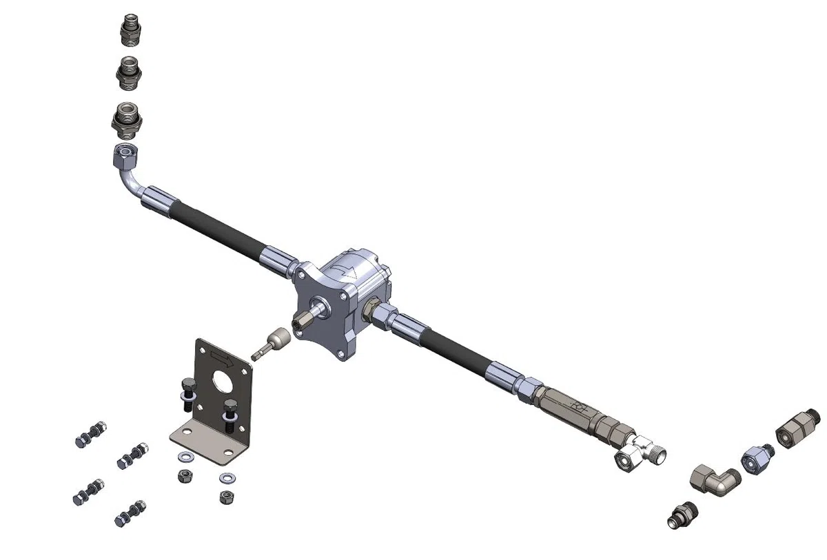 Anhängerpumpe Kipperpumpe Akkuschrauber PKW Kipper Anhänger Pumpe Hydraulikpumpe mit Halteplatte