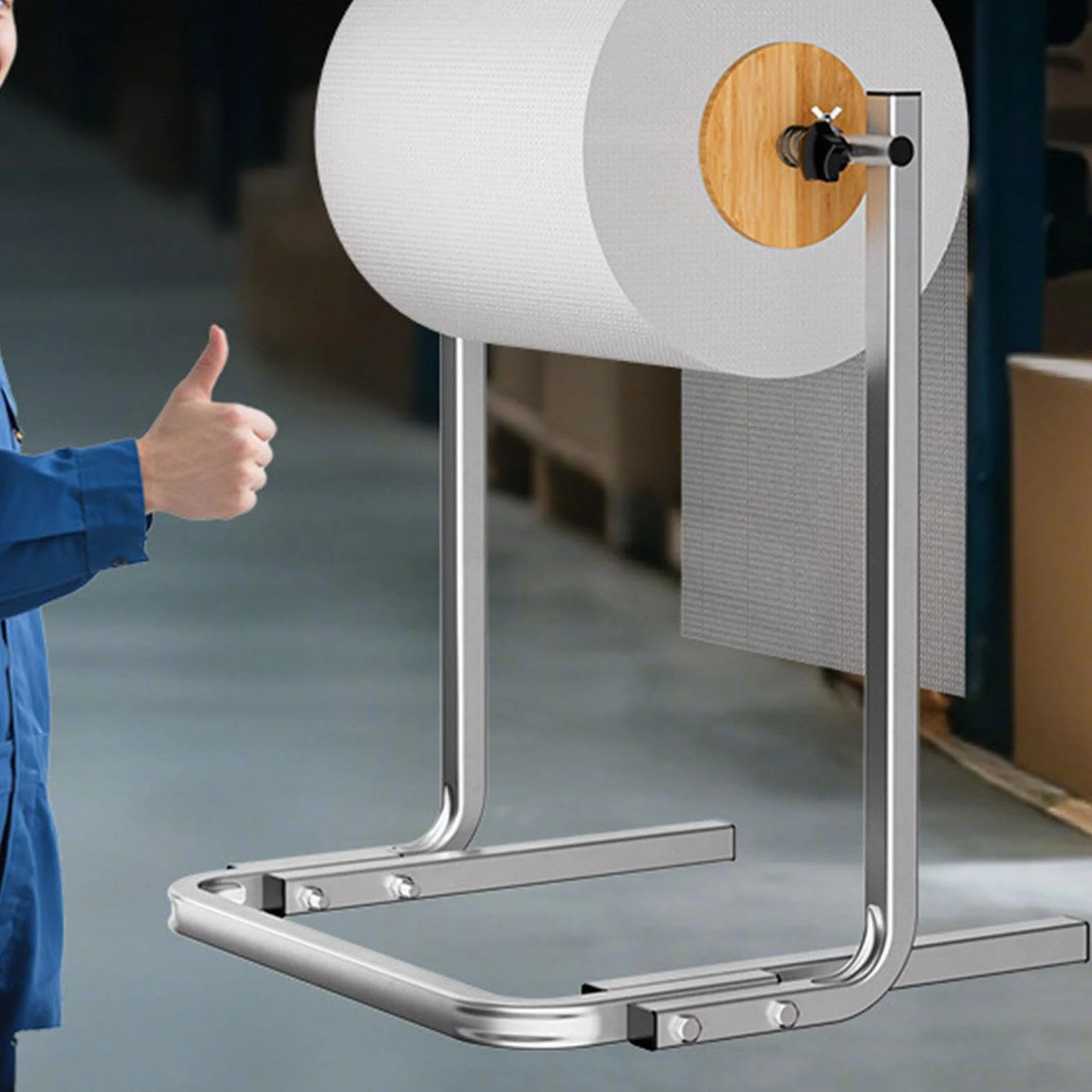 Harilla Luftpolsterrollenspender, Bodenstehender Luftpolsterfolienhalter für E-Commerce-Verkäufer, Versandzubehör, Verpackung, für Folienbreite