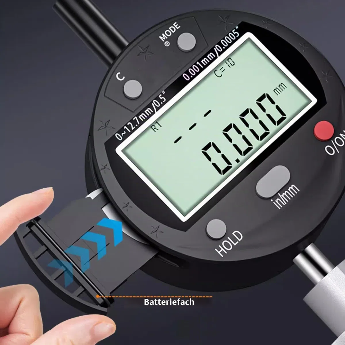 Digitales Radius-Messgerät, elektronisches Radius-Messgerät innen und außen, mit Messbacken von 10 mm/20 mm/30 mm/60 mm/100 mm, hohe Genauigkeit, für mechanische Teile, Holzformen