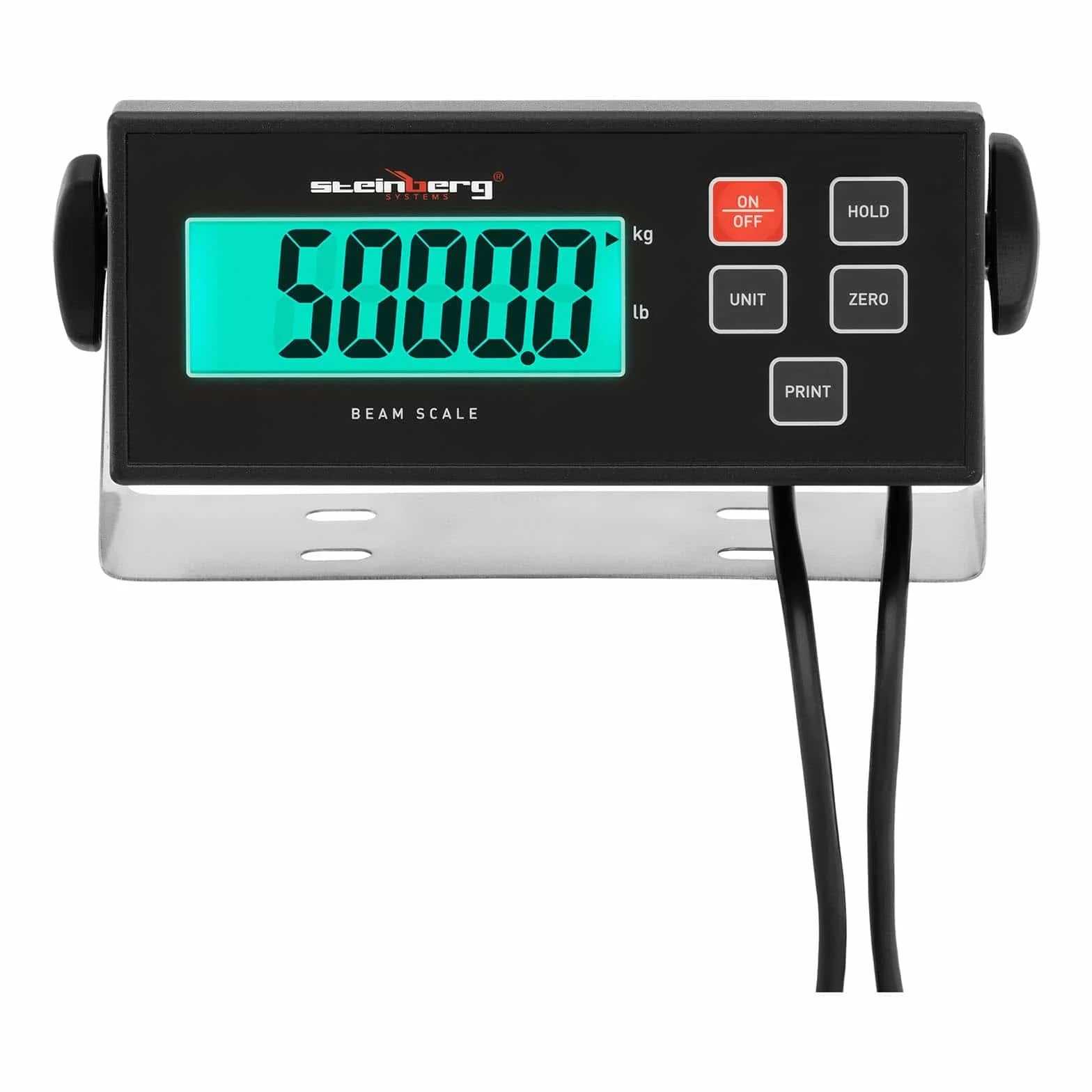 Steinberg Systems Digitalwaage 2 x Wiegebalken 5000 kg / 1 kg 100 x 10 cm Halten, Tierwägemodus, automatische Abschaltung LCD mit Hintergrundbeleuchtung Digitalwaage Industriewaage