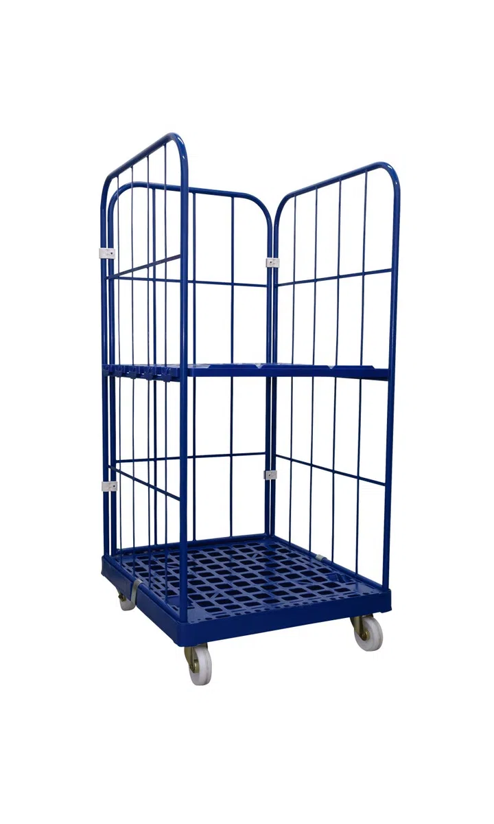 Rollbehälter 1450 mm 3-seitig blau