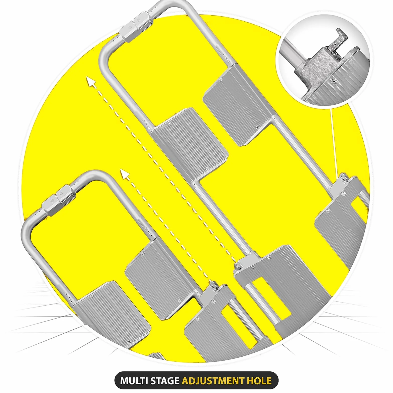 RUANLOV Tragbare Bahre aus Aluminiumlegierung, verstellbare Länge Tragbare Trage, Schaufeltrage aus Aluminium, faltbar, teleskopisch, mit abbrechbarem Scharniermechanismus, Krankentrage (A)