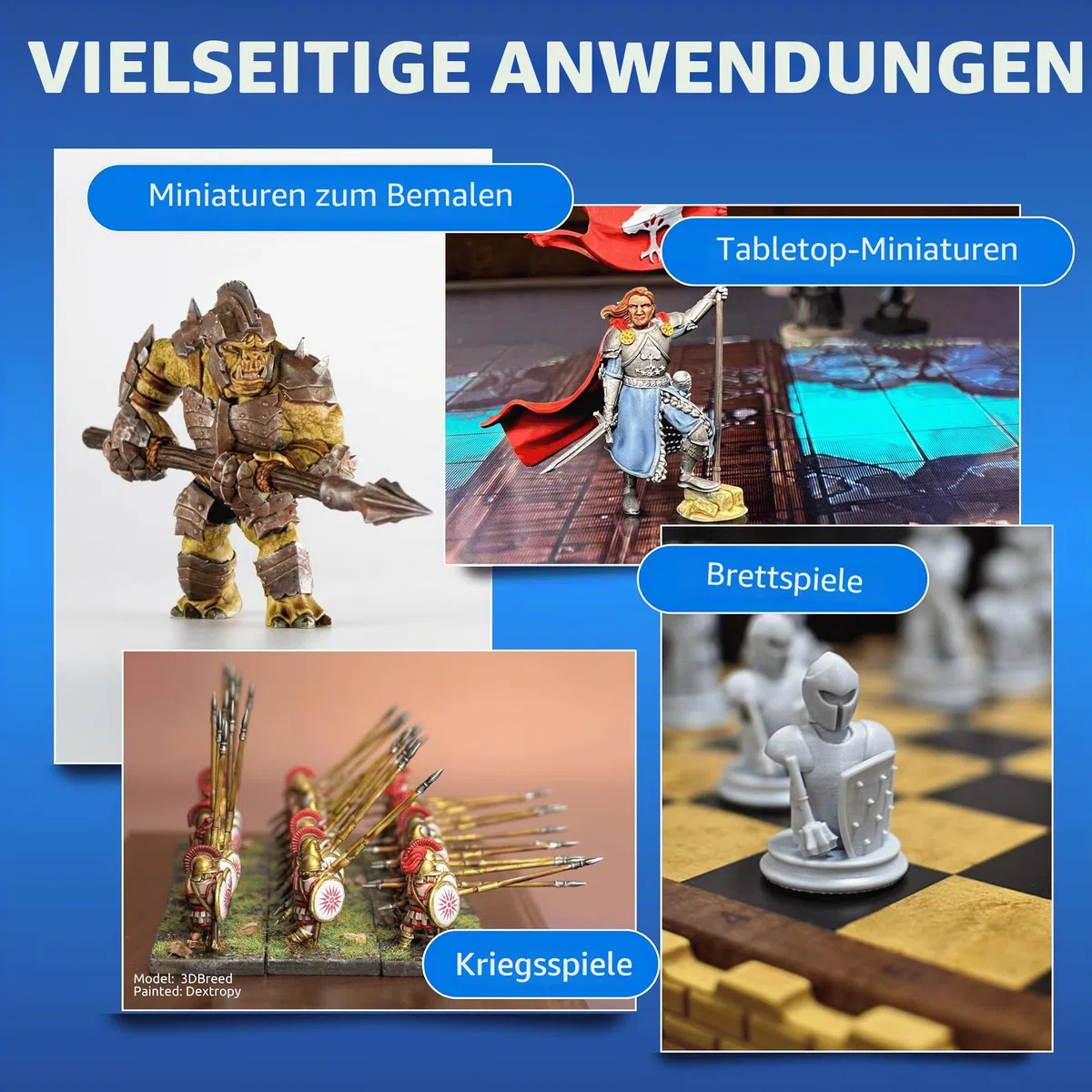 TGM-7 LED Schnellhärtend 3D Harz für Tischspiel-Miniaturen, 1 Liter