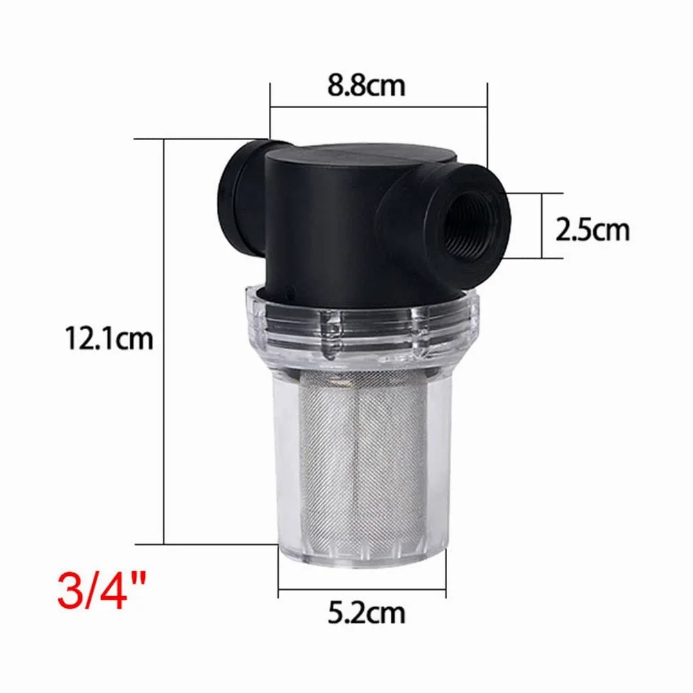 Saugfilter, Schlauchfilter 1 Stück Inline-Netzsieb, Wasserpumpenfilter, Bewässerungs-Pipeline-Filter mit hohem Durchfluss, Gartenanschlüsse(3/4")