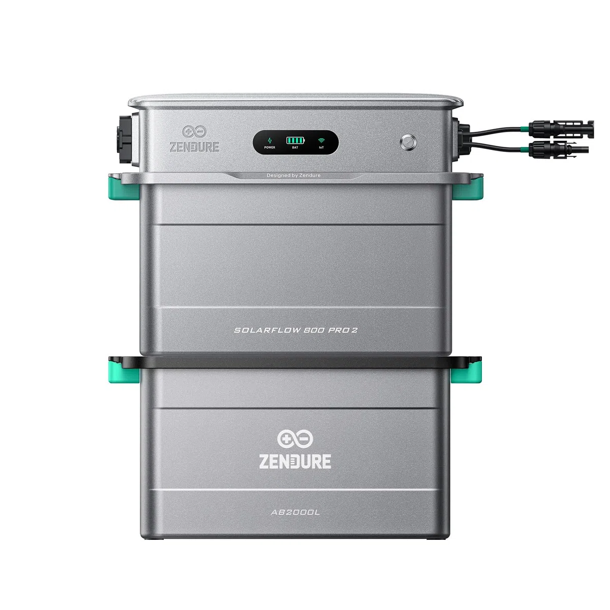 Zendure SolarFlow 800 Pro 2 Balkonkraftwerk mit Speicher, 800W AC-leistung, 1000W Off-Grid-Backup, 2640W MPPT, Erweiterbar auf 11,52kWh (bis zu 5 AB2000L Akkus), Plug & Play, IP65, mit 1 AB2000L Akku