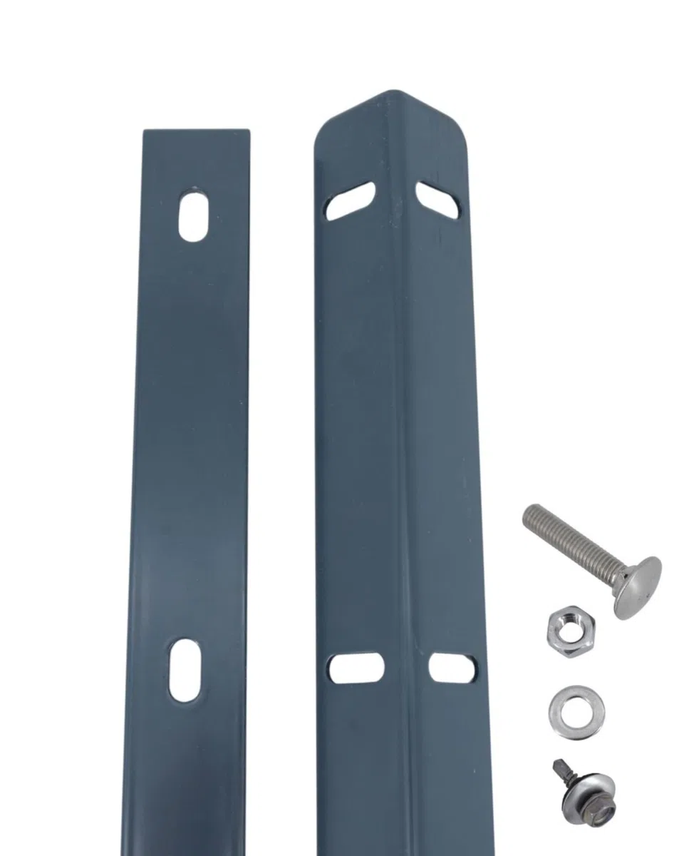 Winkelleiste Zaunanschluss aus Stahl für Doppelstabmattenzaun (RAL 7016 anthrazit Länge 1040mm)