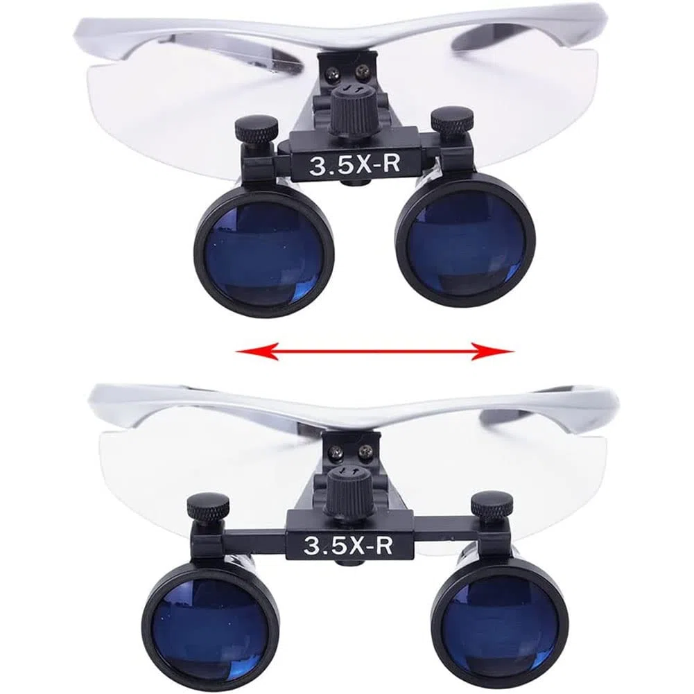 Lupenbrille Zahnarzt,Medizinische Lupenbrille Mit Licht,Kopfband Lupen, Brillenlupe,Binokular Lupen Surgical Loupes,Dental Chirurgische Medical Für Lesen Handwerk Juweliere Nähen Und Reparatur 3,5 x