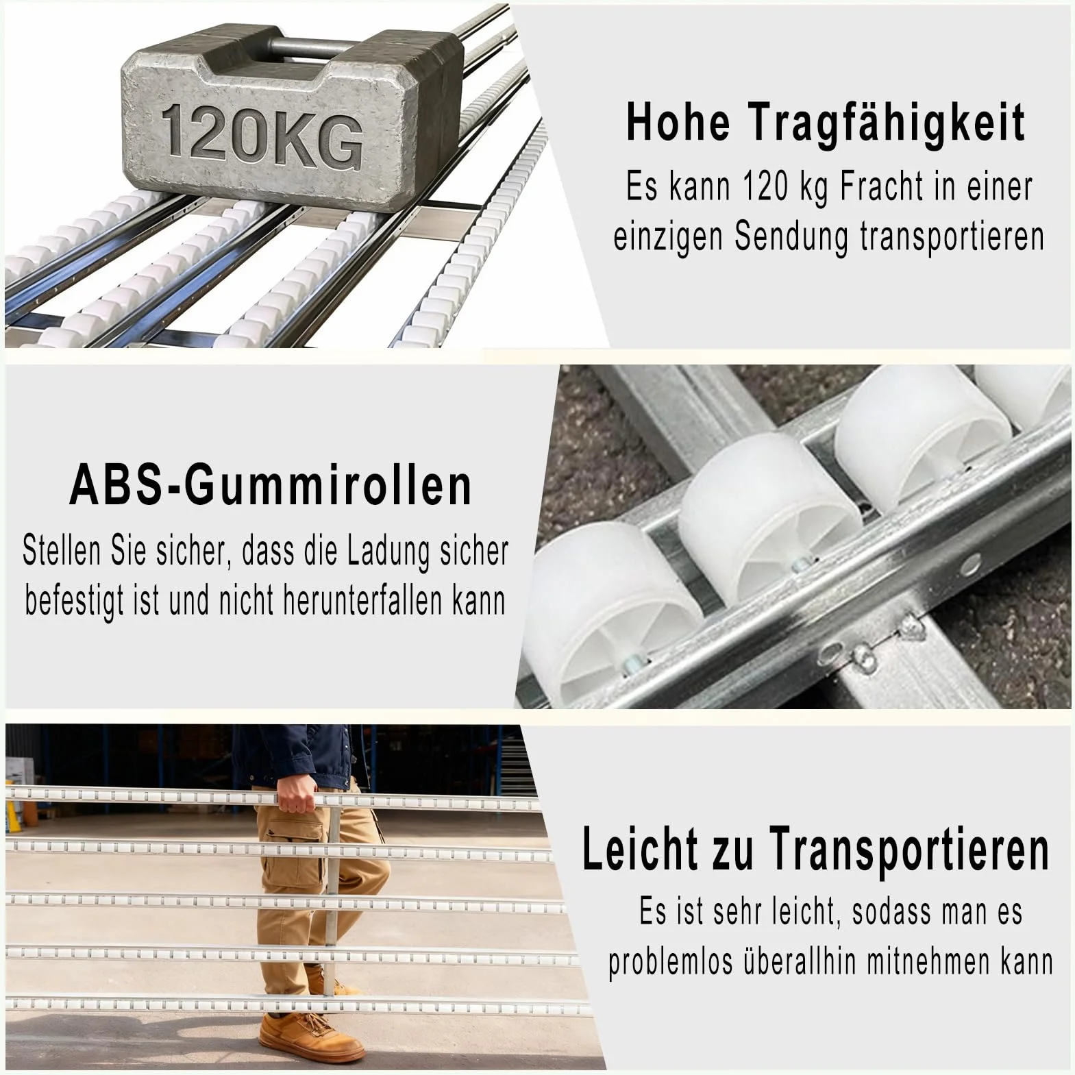 Schwerkraftförde Rollenbahn, Spleißen Ohne Strom Rolle Förderrutschen | Klappbare Transportrollbahn, Rolle Förderband tragbarer, für Güterumschlag im Lager