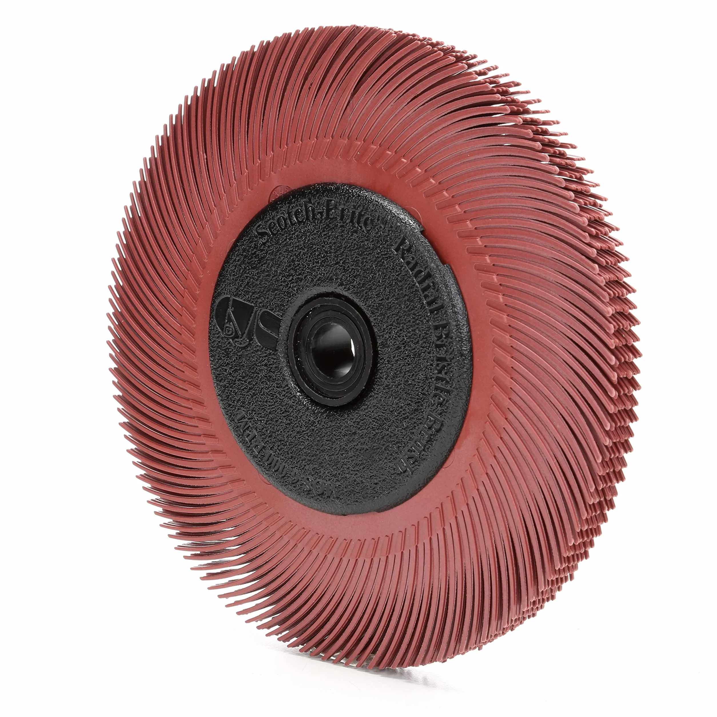 3M 33213 Scotch-Brite Radial Bristle Brush BB-ZB mit Adapter, P220, Typ C, 152,4 mm, 12,7 mm, Rot