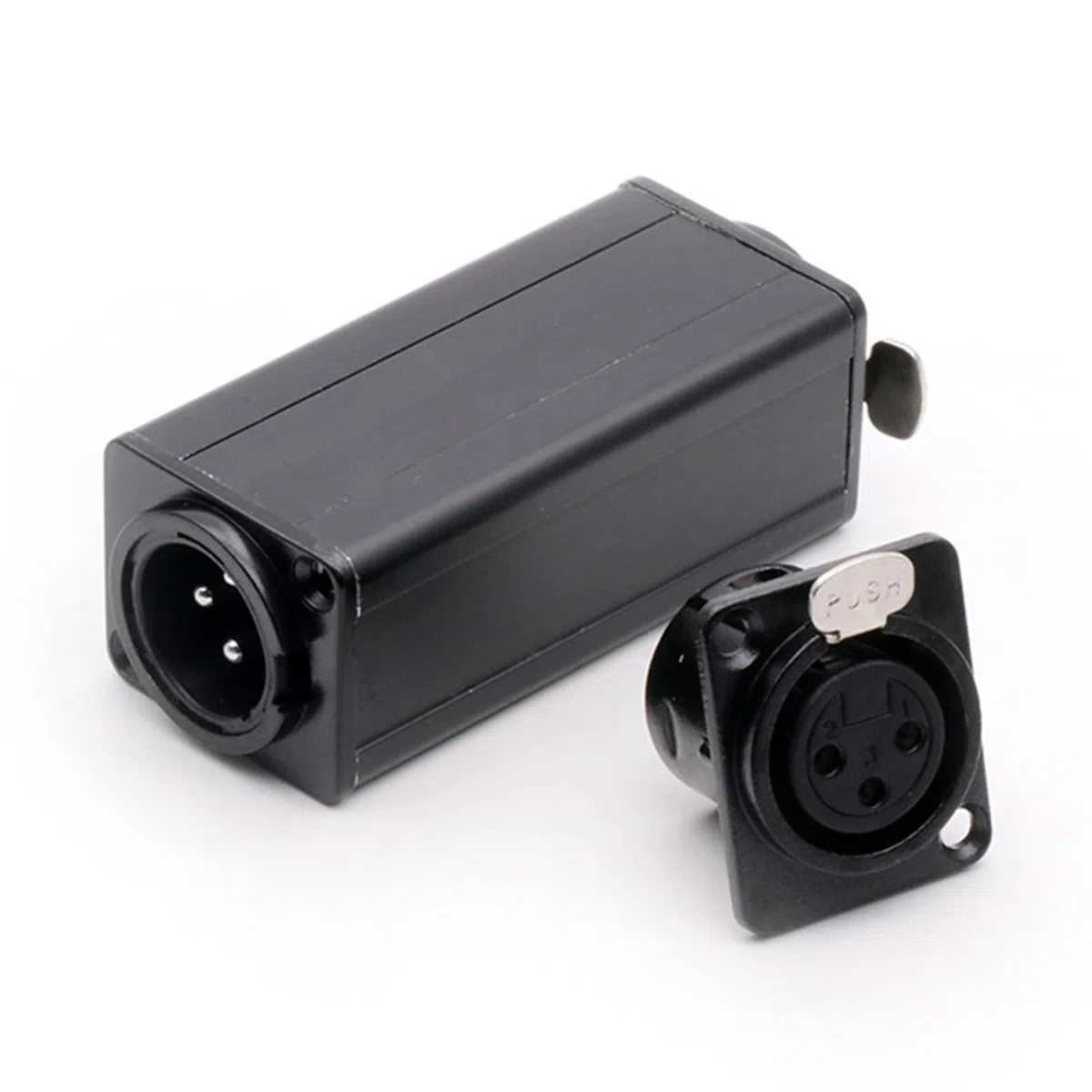 XLR-Kupplung, 3-polig, Stecker auf Buchse, XLR-Chassis-Verlängerung, 10 Stück (Metall-Stecker-weiblich-02)