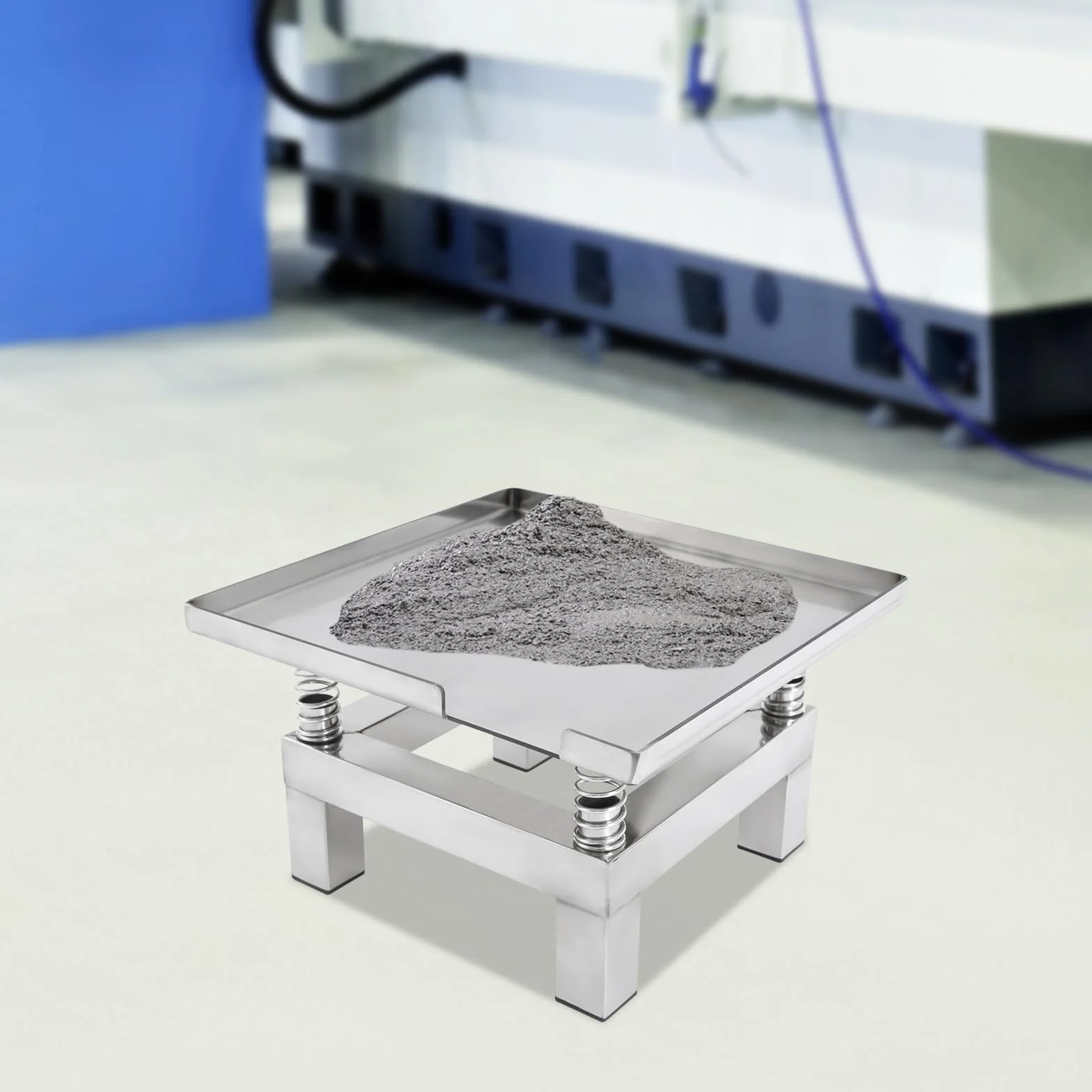 Beton-Rütteltisch, Arbeitsplatte Rütteltisch 50W für Formvibrationsformen, Kleiner Stahl Vibrationsplattform 3000-3600 U/min Belastung 10kg Amplitude 1-2mm Kleiner, 35 * 35 * 22cm