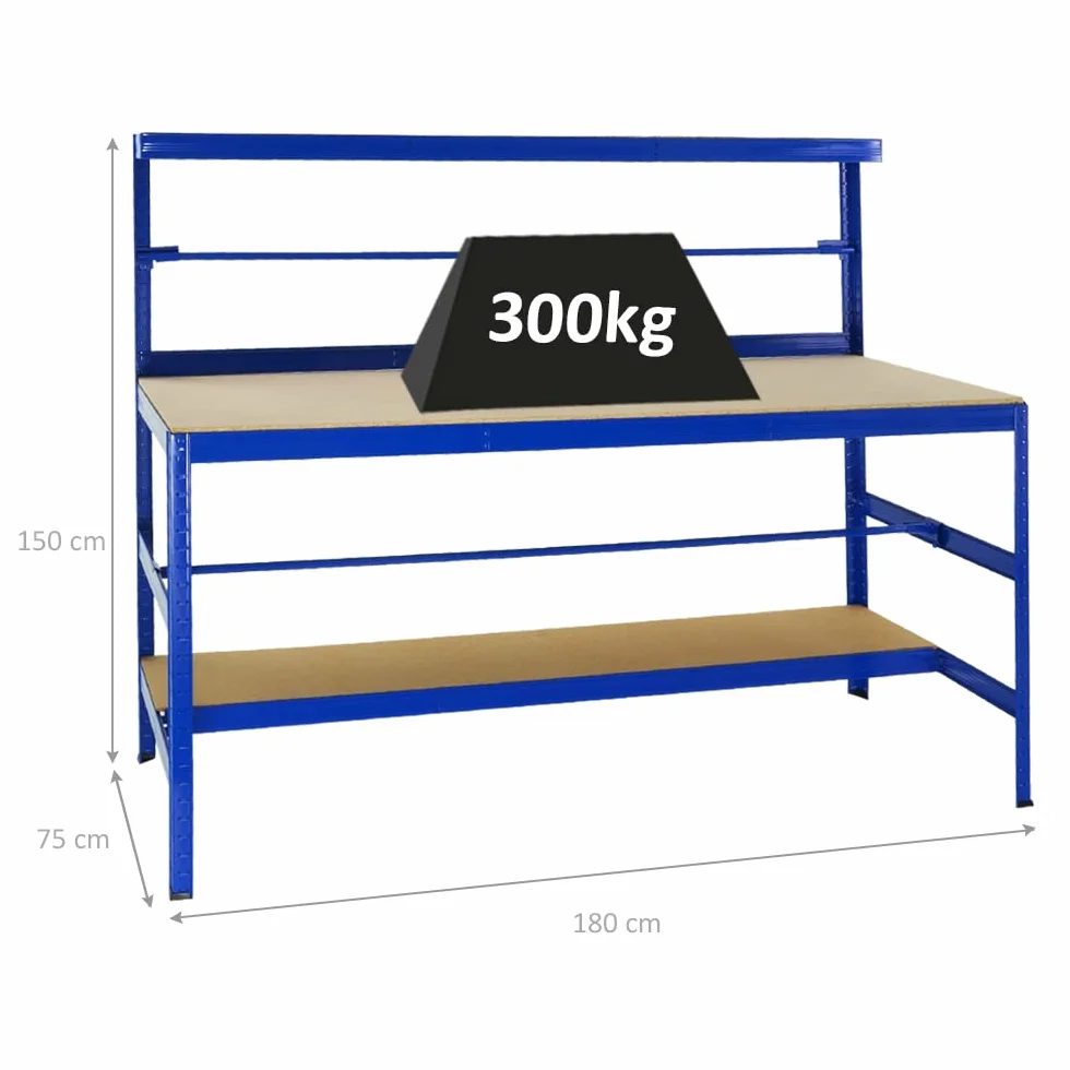 Packtisch Tiger HxBxT 150x180x75 cm preiswert und hochwertig mit 300 kg Traglast 5 Jahre Garantie von Proregal Werktisch Arbeitstisch Lagereinrichtung Werkstatteinrichtung