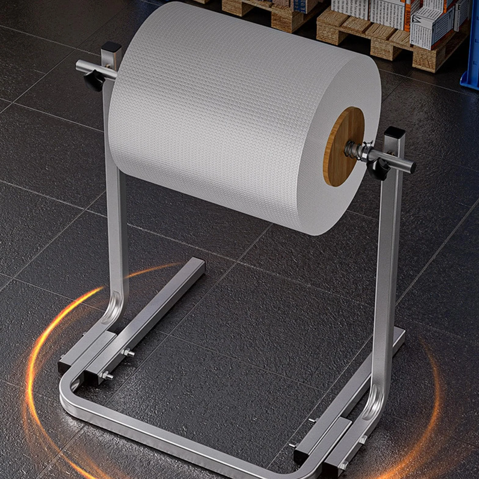 Harilla Luftpolsterrollenspender, Bodenstehender Luftpolsterfolienhalter für E-Commerce-Verkäufer, Versandzubehör, Verpackung, für Folienbreite