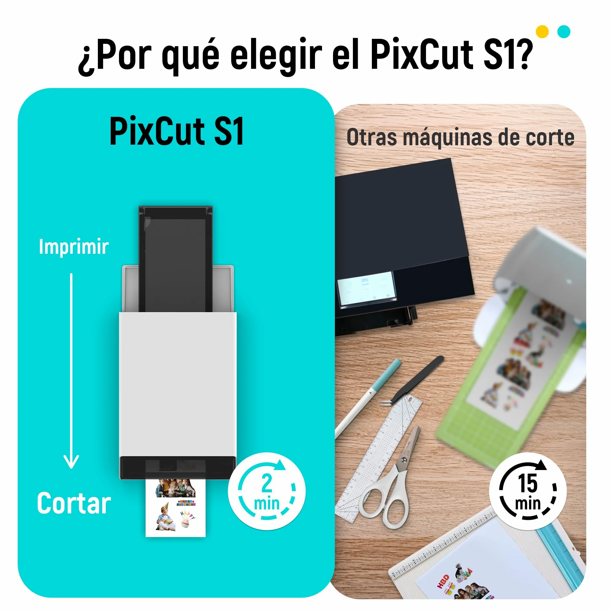 Liene PixCut S1 Creator-Paket – All-in-One Sticker-Drucker für DIY-Basteln, individuelle Etiketten & Geschenke, Thermosublimation, 300-dpi-Drucke, präziser KI-Automaticschnitt