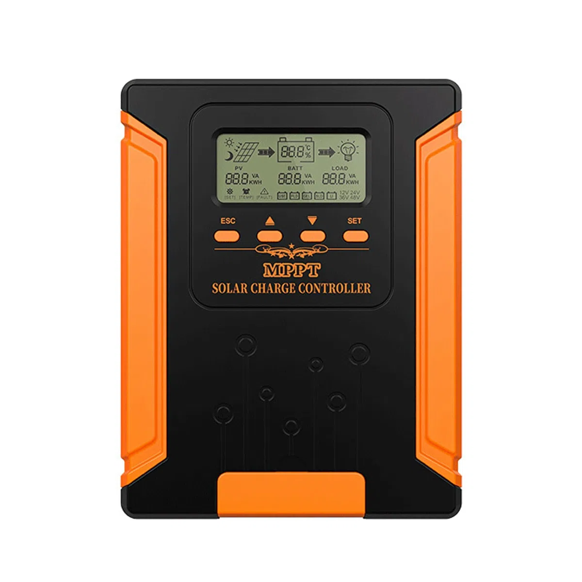 MPPT Laderegler Solar 12V 24V 36V 48V Auto, 50A Solarladeregler mit LCD Display, Smart Solarregler, Solar Charge Controller für Sealed Gel Flooded Lithium Batterien Lifepo4 usw