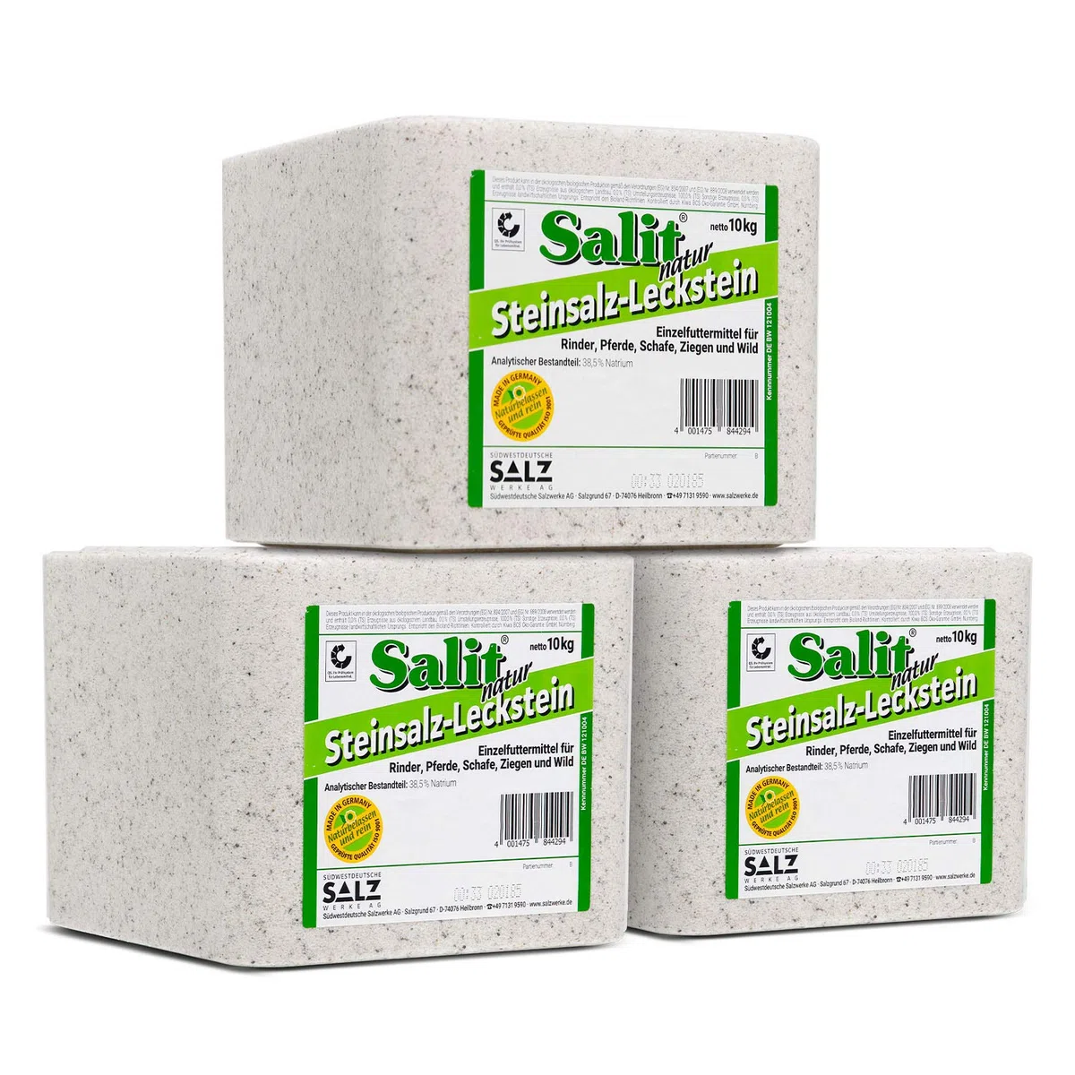 Salit Steinsalz Leckstein Natur 30kg für Rinder, Schafe, Ziegen, Pferde und Wild