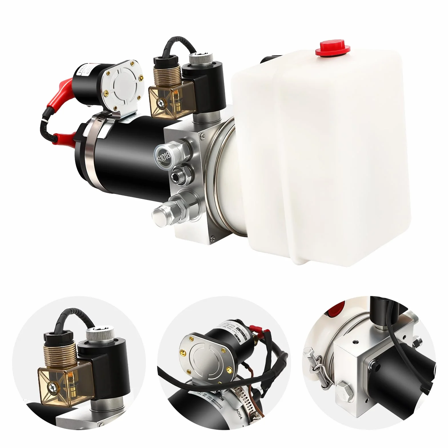 800w Hydraulikpumpe, Hydraulikpumpe 12v, Hydraulikpumpe Anhänger, Elektrische Hydraulikpumpe, Einfachwirkende Hydraulikeinheit, Für Kippanhänger Und Stationäre Hebebühnen