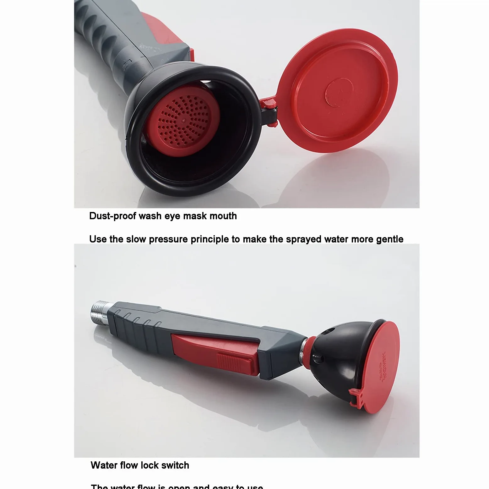 Notfall-Augenspüler Hand-Augendusche Drench-Schlaucheinheit Spray Wandmontierte Einzelkopf-Augenspülstation Gesichtsspüldusche for Labor- und Industriegebrauch (Size : 220mm)