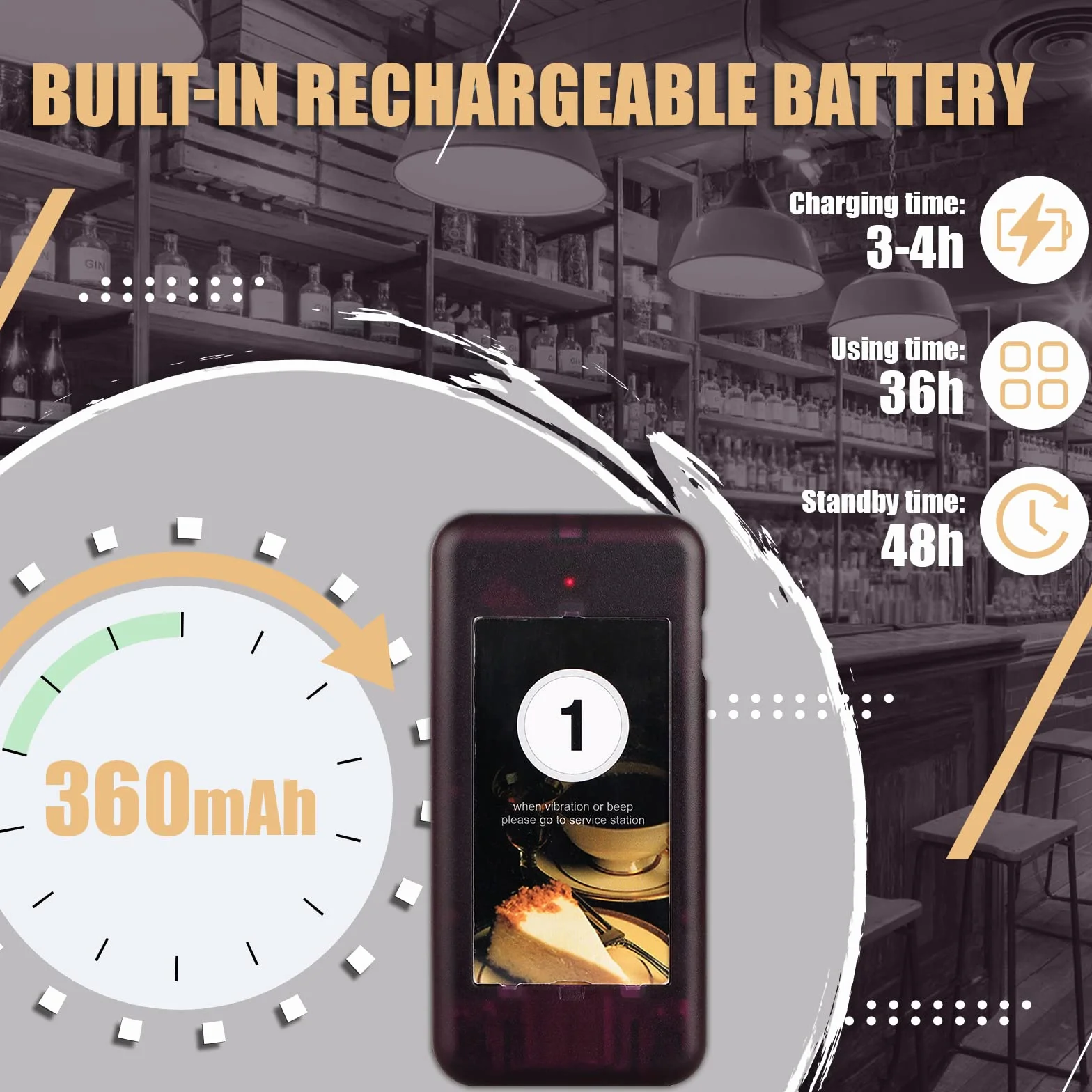 Retekess T112 Pager Rufsystem, 500M Pager Gastronomie, 20 Pager, 360 mAh Akku 36H, 999 Kanale, Auswechselbares Werbepapier, Mit Stummschalttaste, Aufrufsystem für Hotels, Bars, Cafés