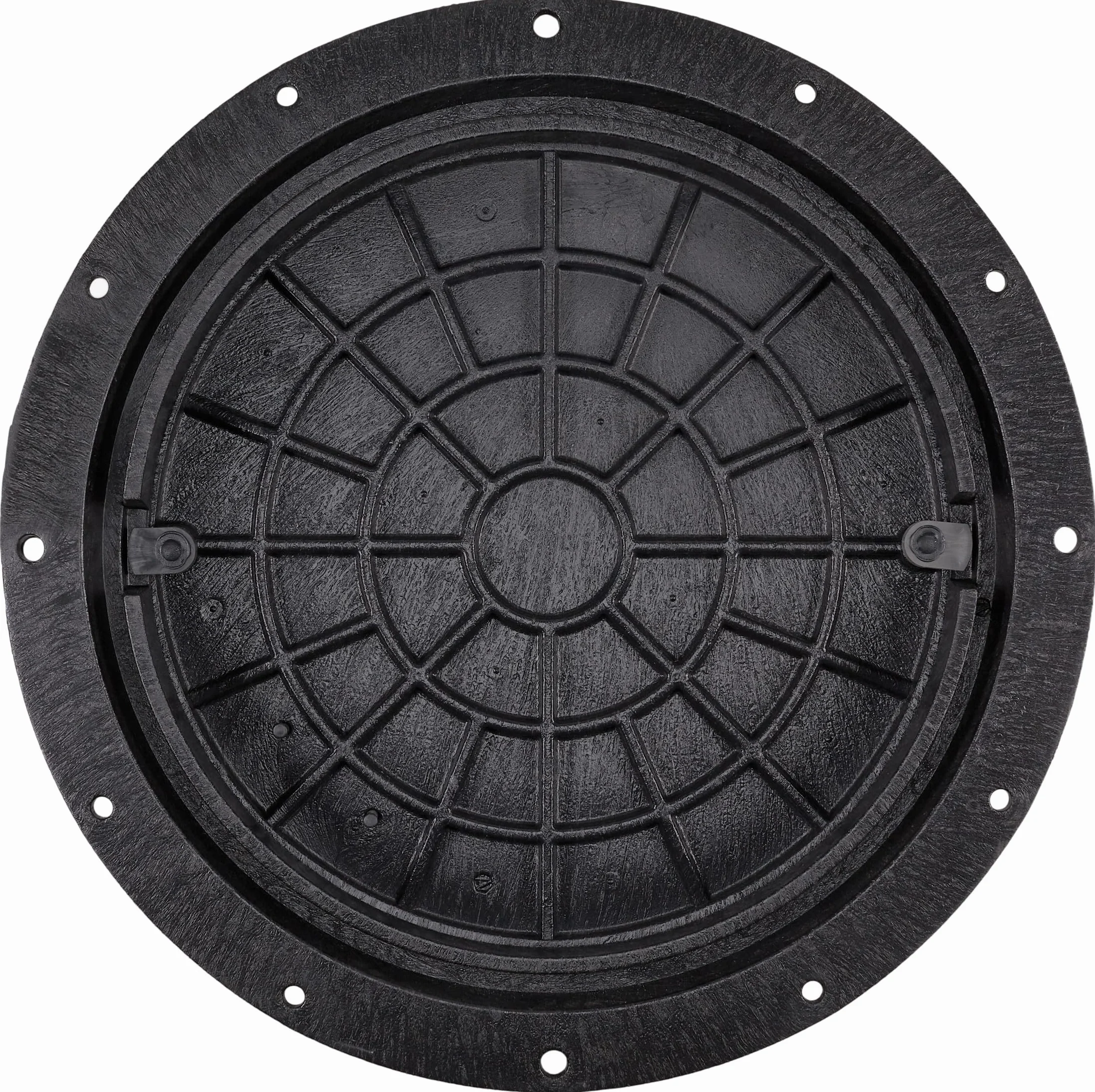 BABYLONPLAST Schachtabdeckung Kanaldeckel DN600/800 Belastbar bis 5 t (50 kN) Kunststoff Schachtdeckel Rund für Kanal Ø600/800mm 5000 kg Belastbarkeit Frost und Hitzebeständig Sicherungssystem Schwarz