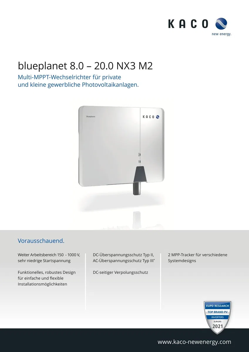 KACO blueplanet 10.0 NX3 M2 Wechselrichter 10kW, 3-phasig