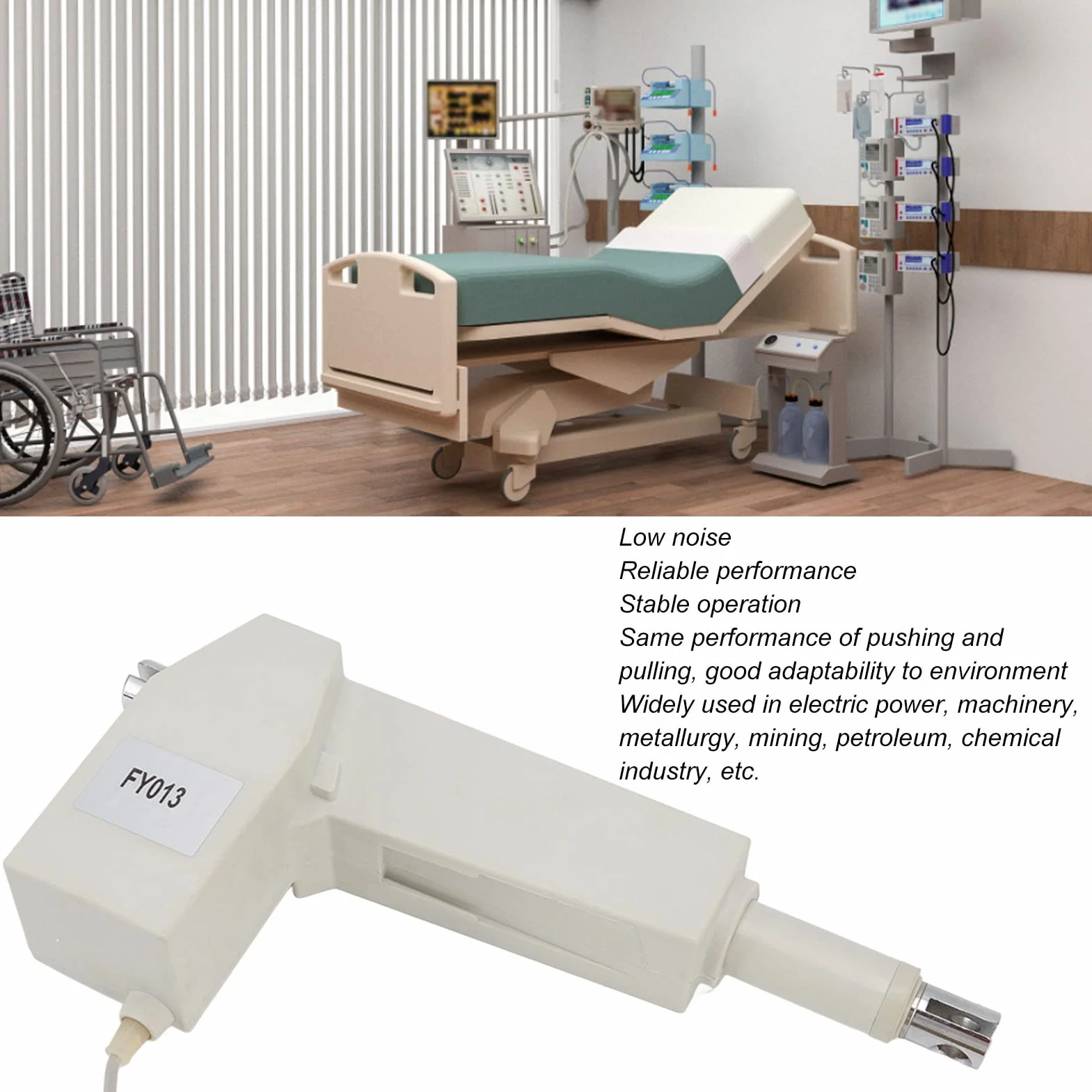 Fockety 200mm/8inch Hub Linearantrieb, 24V 8000N Maximallast 4mm/s Elektroantrieb mit internem Endschalter, geräuscharmer Aluminiumlegierung Hochgeschwindigkeitsantrieb für Liege TV Lift Massage Bett