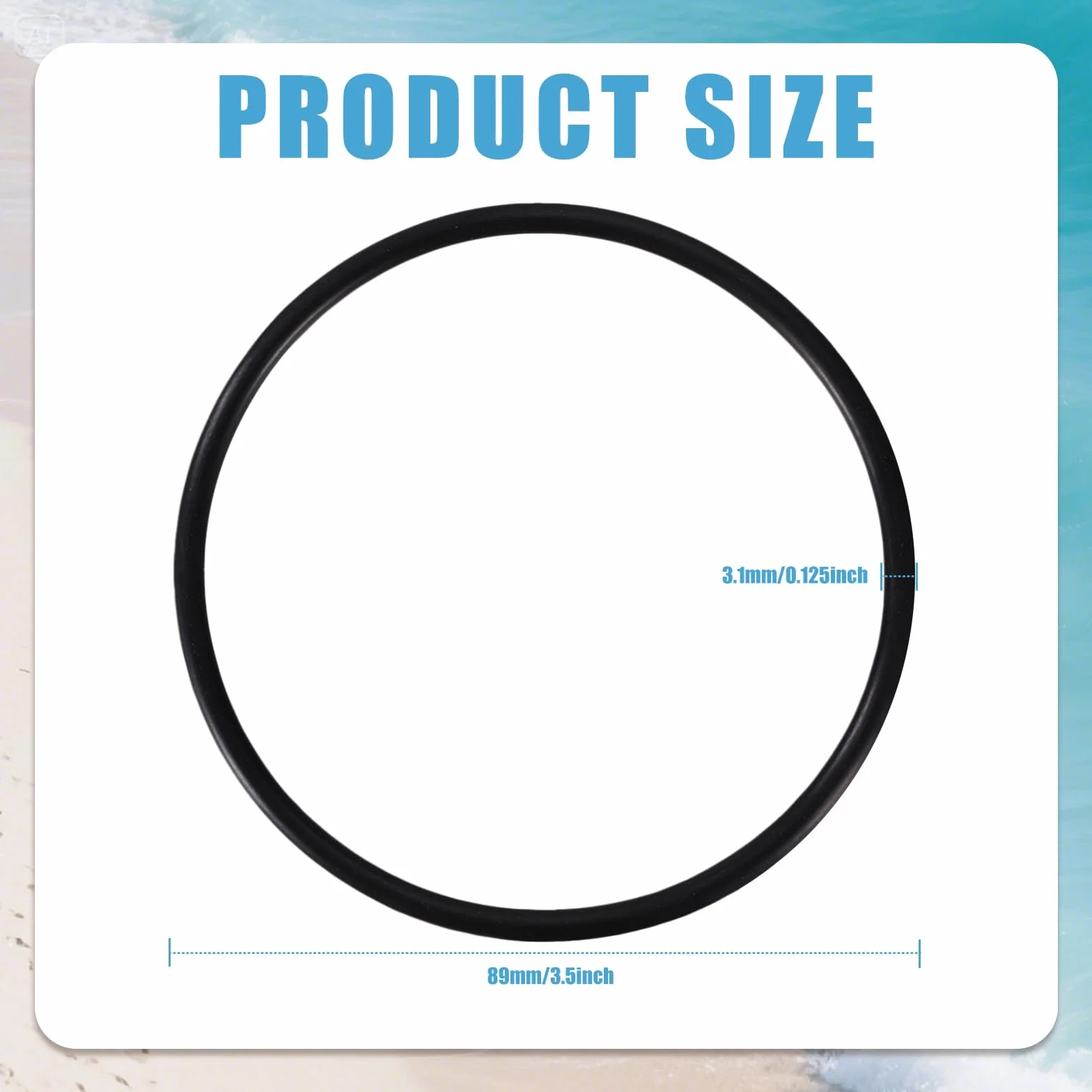 3 Stück O-Ring-Ersatz für Wasserfilter, 8,9 cm Außendurchmesser Gummi-O-Ring-Zubehör für Umkehrosmose Filtergehäuse Kompatibel mit APEC ROES-50 & Ultimate Umkehrosmose-Systemen