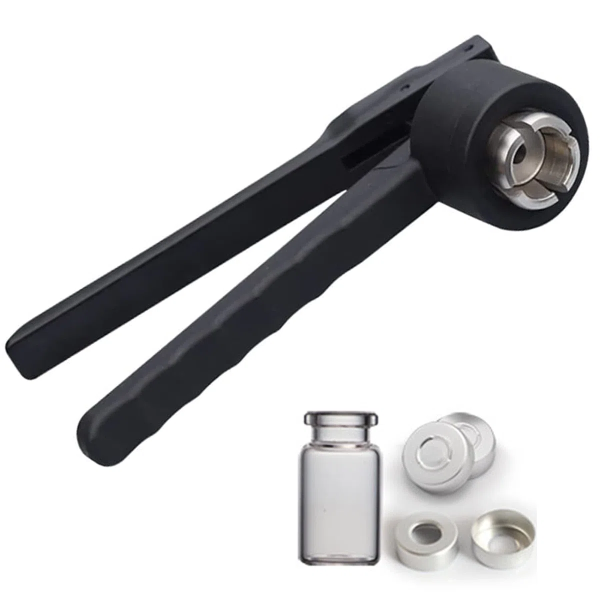 13 mm/20 mm Flip-Off-Fläschchen-Bördelzange, manuelle Fläschchen-Bördelzange, Flaschenverschluss-Bördelwerkzeug für Aluminium-Kunststoff/Vollaluminium, medizinische Verschlussmaschine, 20–30 Flasche