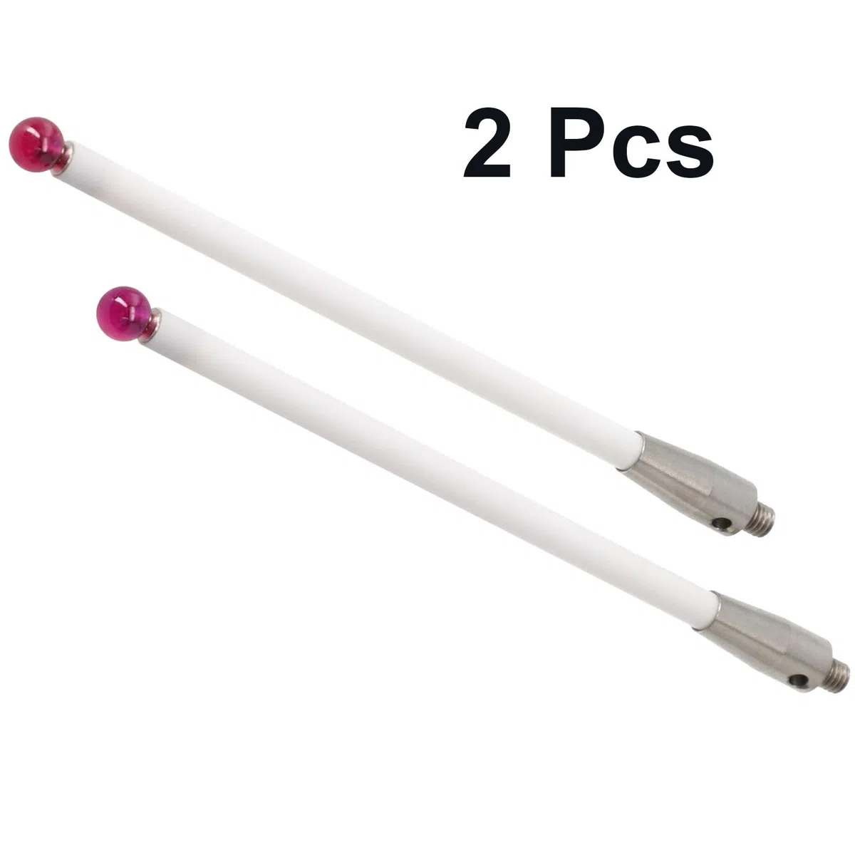 2er-Pack CMM-Taststift für Renishaw A-5000-3712, 100 mm Keramikstab mit 6,0 mm Kugelspitze, für Koordinatenmessgeräten, industrietauglich, verschleißfest, temperaturstabil