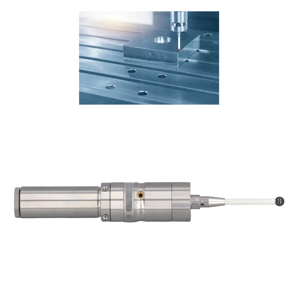 Elektronischer Kantentaster, 3D-Kantentaster, mit Lithiumbatterie Betriebener X-Y-Z-Richtungstaster für CNC-Drehmaschinen, Hochpräziser Kantentaster mit Keramiktaster