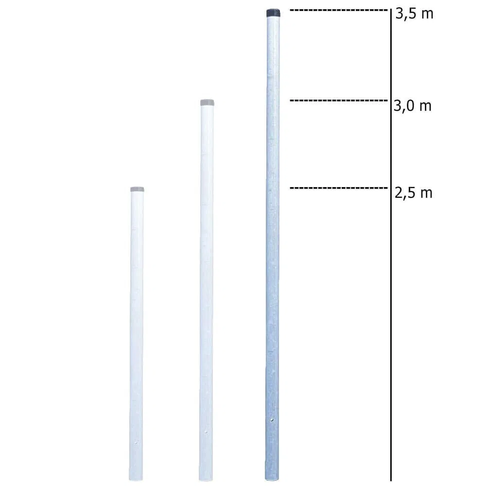 BIGPACK 5 x Rohrpfosten zum Einbetonieren, Ø 6 cm, Länge 3,5 m, aus Stahl, Art.-Nr. 610393 | Schilder Pfosten | Stahlrohrpfosten
