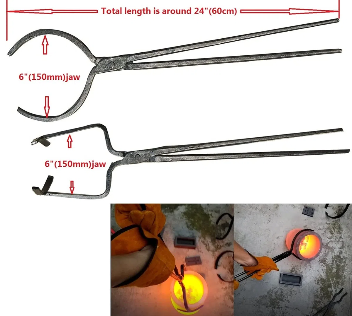 16KG Großer Propan-Schmelzofen mit Tiegeln und Tiegelzangen, Gießerei-Klin für Metall Gold Silber Kupfer Aluminium Full Casting Tool Kit