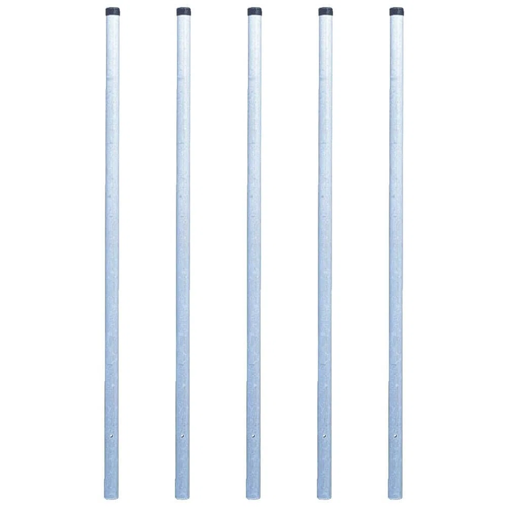 BIGPACK 5 x Rohrpfosten zum Einbetonieren, Ø 6 cm, Länge 3,5 m, aus Stahl, Art.-Nr. 610393 | Schilder Pfosten | Stahlrohrpfosten