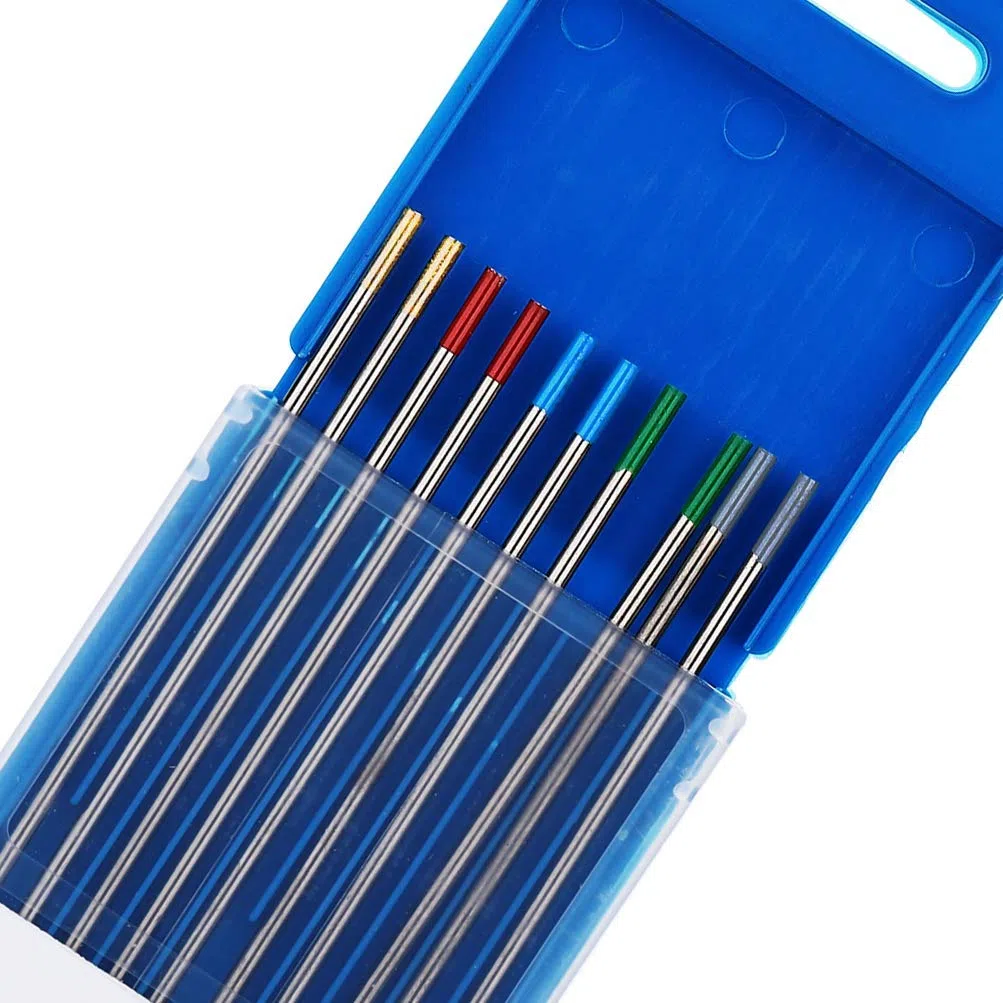 TEN-HIGH WIG Wolfram Elektrode Mischverpackung 2,4 x 175 mm Wolframnadeln für WIG Schweißen, ingesamt 10 Stück
