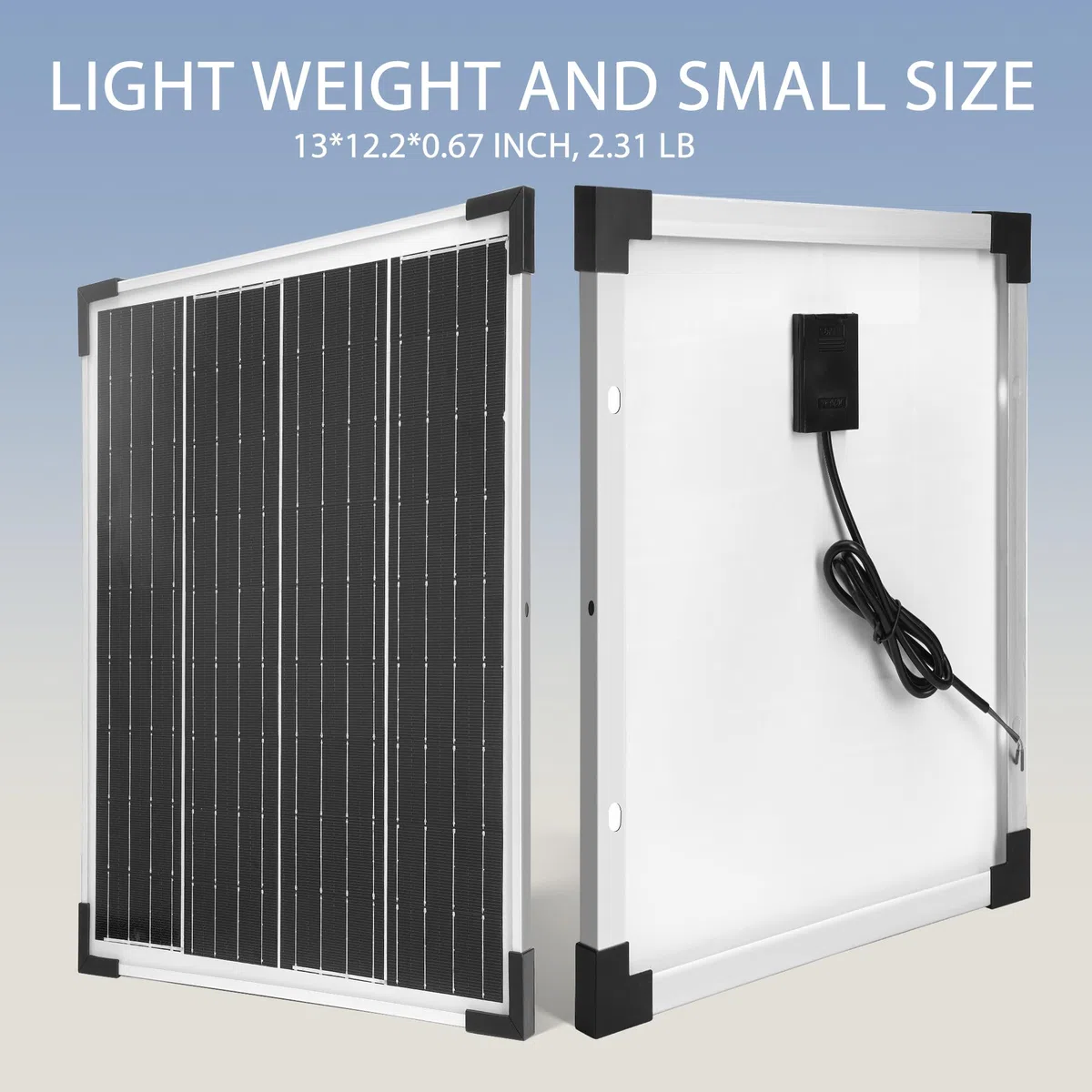Nicesolar 20W Mono Solarpanel Kit 12V Monokristallines Solarmodule System-set Solaranlage Komplettset 12 Volt für Auto RV Marine Boot