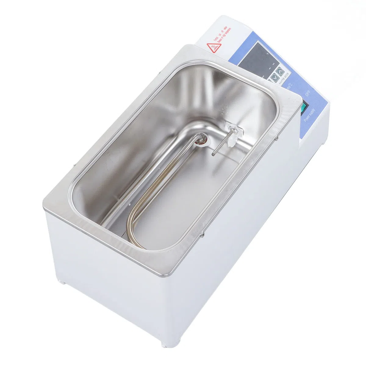 SEAFRONT Labor Wasserbad Thermostatheizung 600W 2 Loch Digital Thermostat Wasserbad WasserbadbehäLter mit Konstanter Temperatur und Zeitsteuerung EU Stecker 220 V