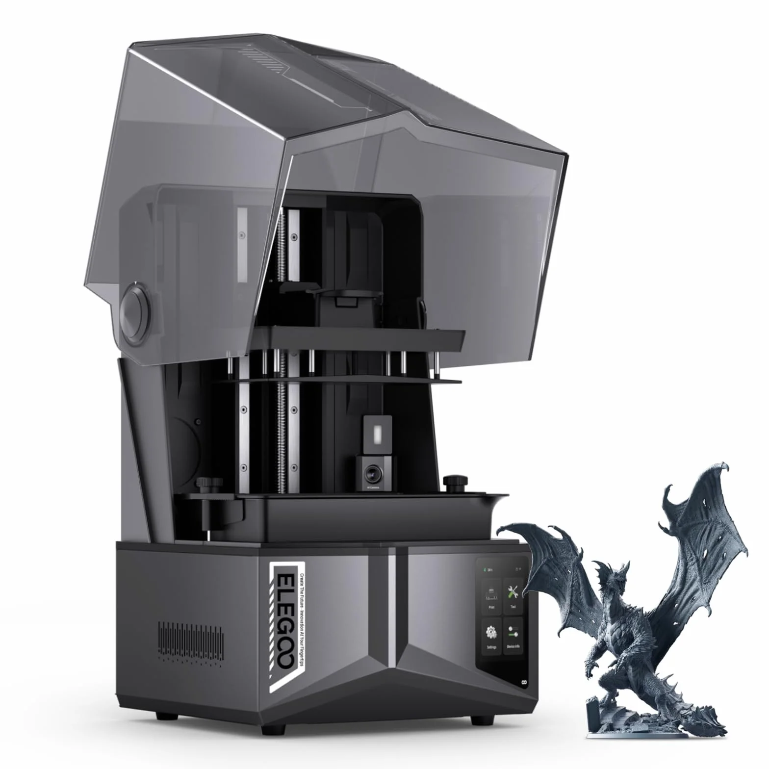 ELEGOO Saturn 4 Ultra 16K Resin 3D Drucker mit Klappdeckel, Smart Tank-Heizung bei 30 °C, 150 mm/h Hochgeschwindigkeitsdruck, Große Druckgröße von 211,68 x 118,37 x 220 mm³