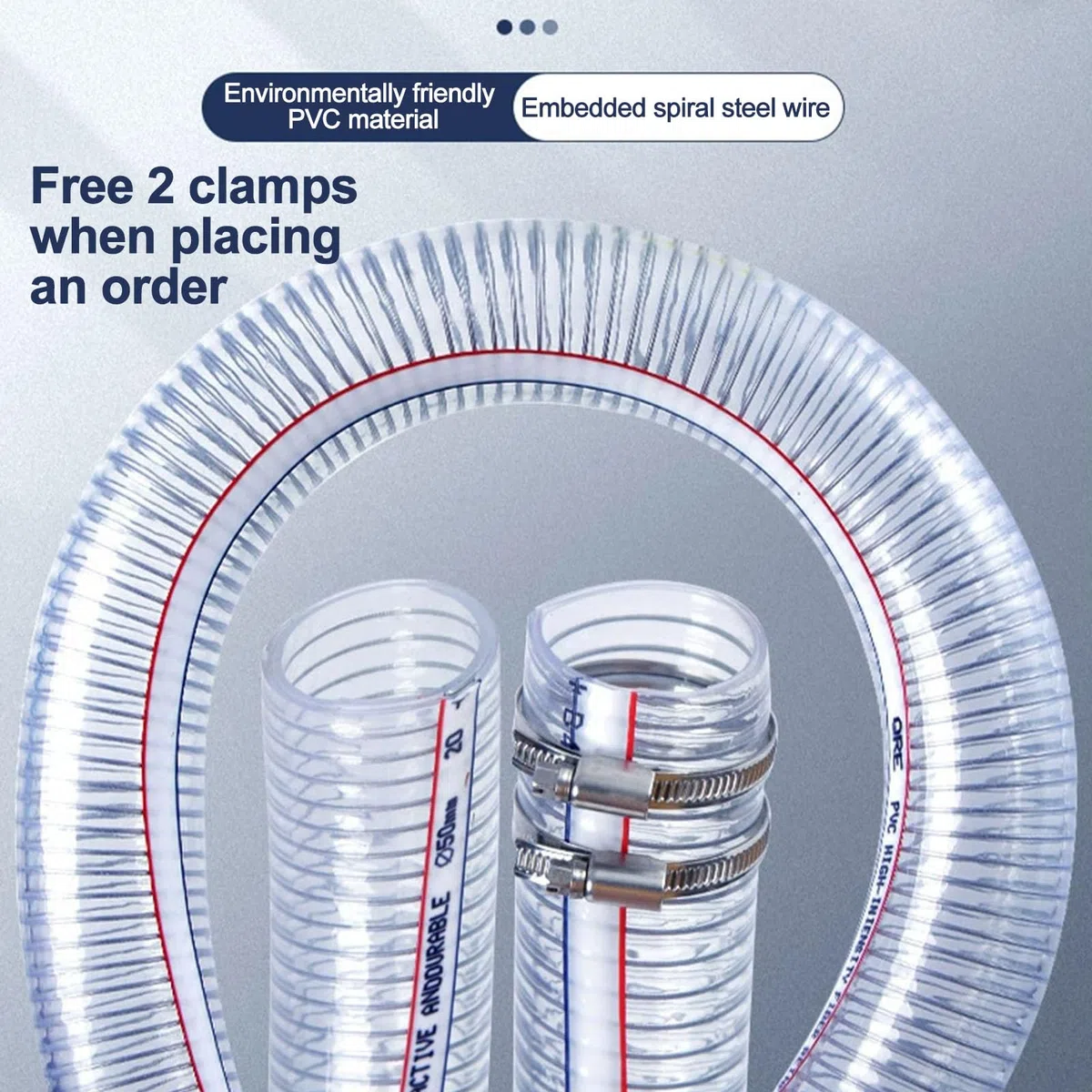Spiralschlauch aus PVC-Stahldraht | 50–51 mm Boots-Lenzpumpenschlauch
