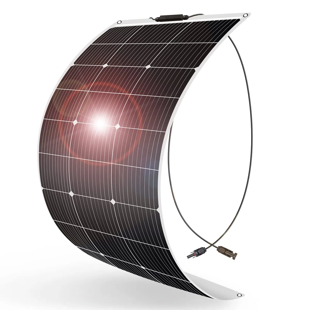 DOKIO 100W Solarpanel flexibel Mono 12V - Solarmodul ideal für Wohnmobil, Camping, Gartenhaus
